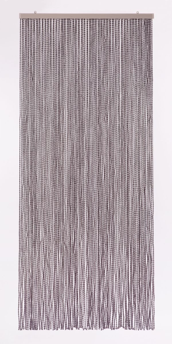 CONACORD Perlenvorhang Decona Bead Perlenvorhang grau, Ösen, halbtransparent, 90 x 200 cm, Polyester - blickdicht dank hoher Stranganzahl
