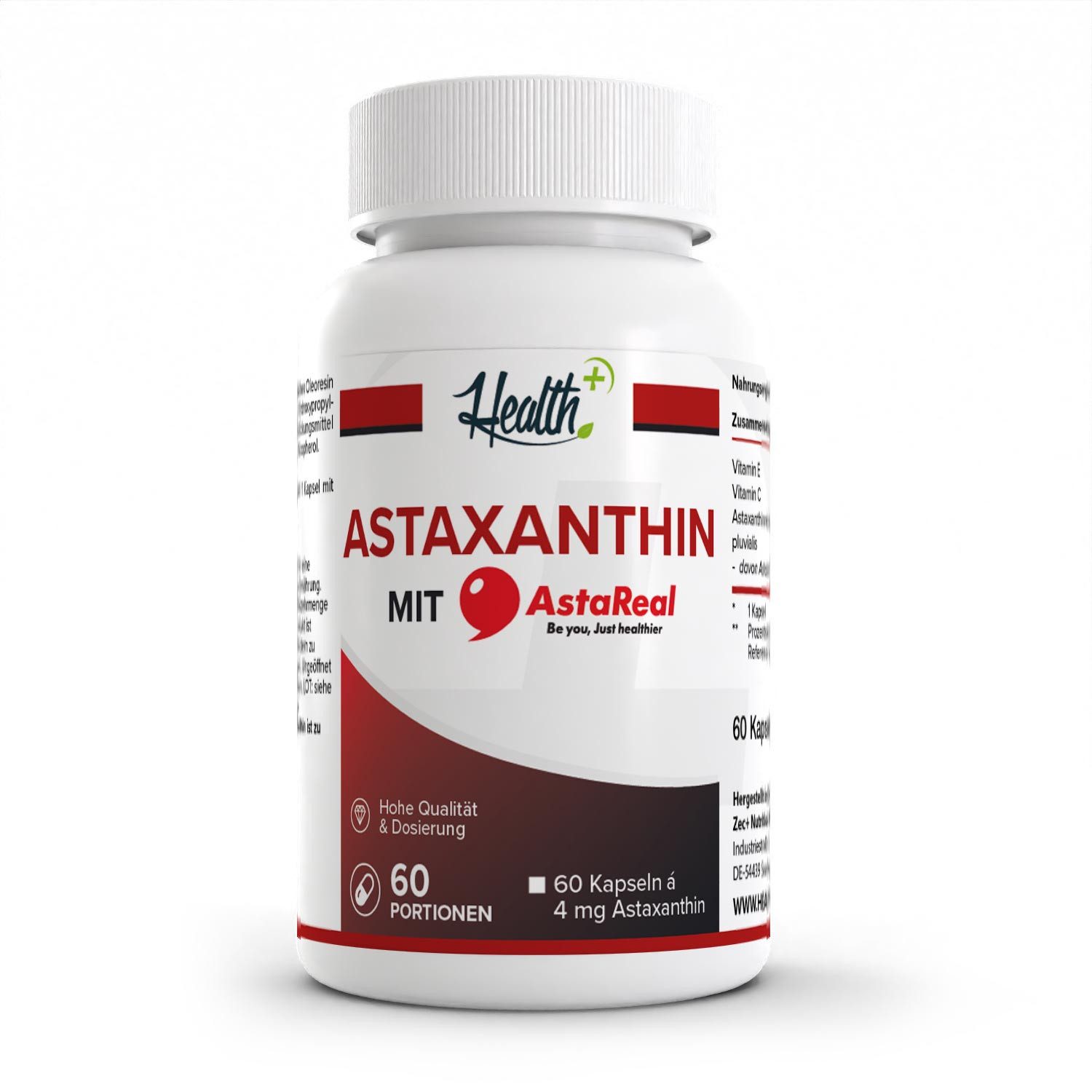 Zec+ Nutrition HEALTH+ ASTAXANTHIN, 60 Kapseln Kapsel