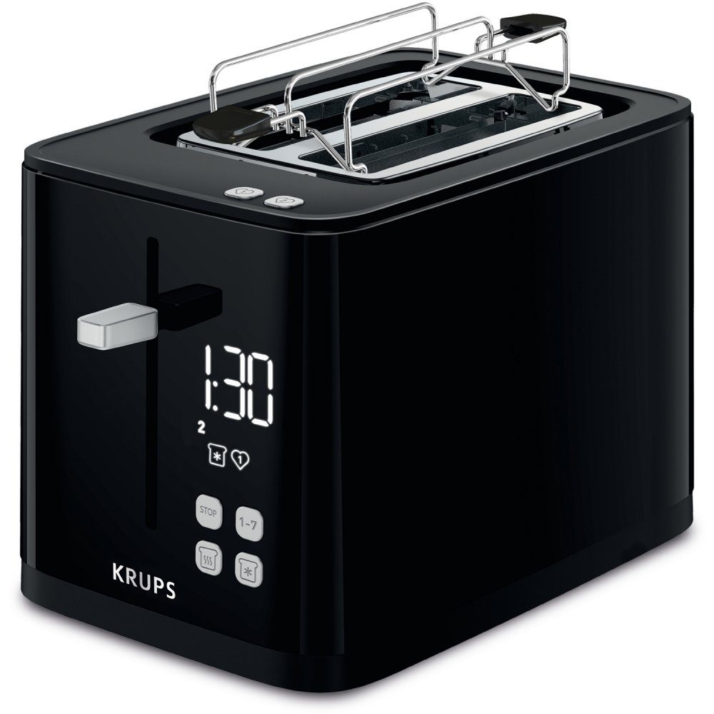 - - Smart Toaster hochglanzschwarz KH6418 Krups Light Toaster