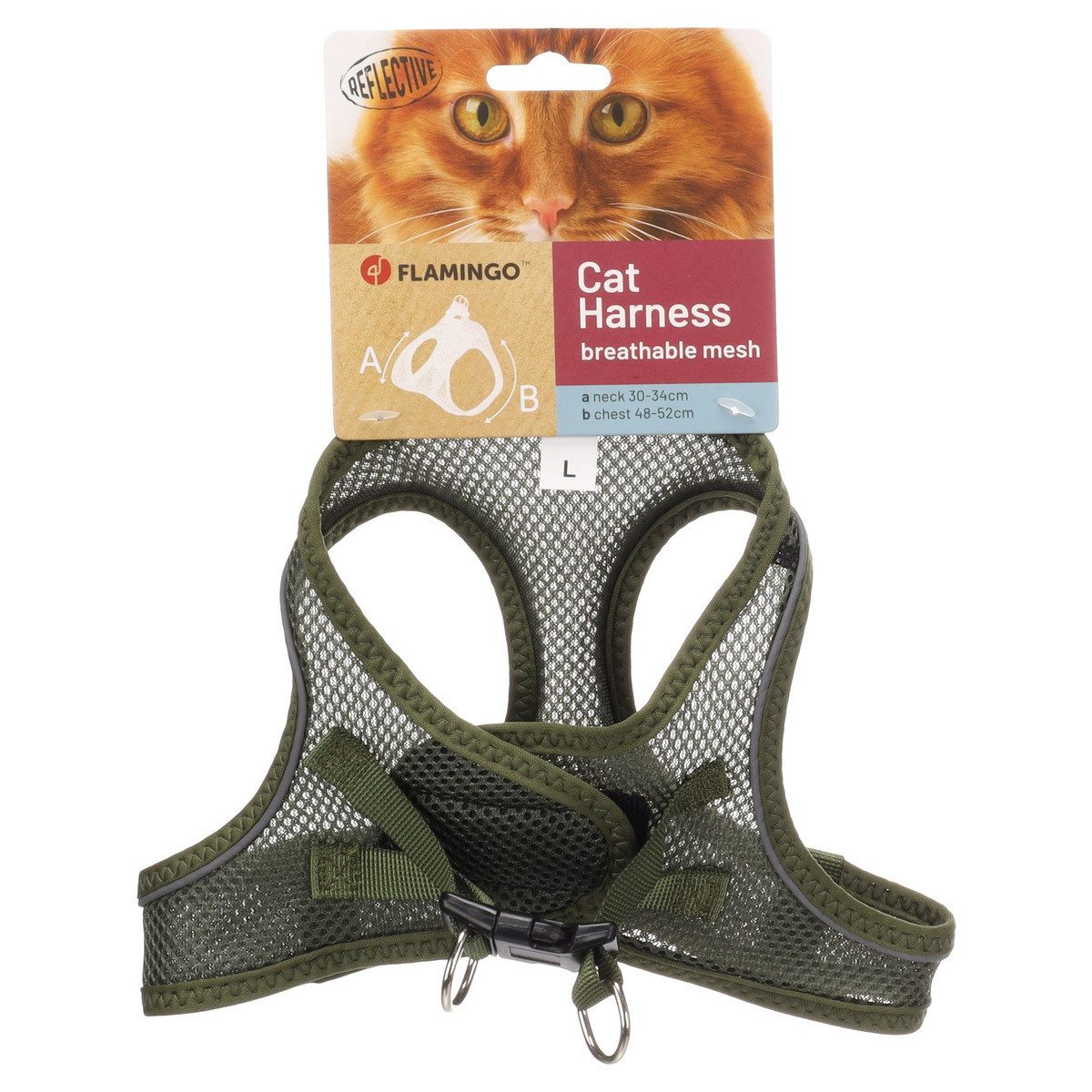 Thumbnail - Flamingo Geschirr Katzen Geschirr Step & Go Berta khaki