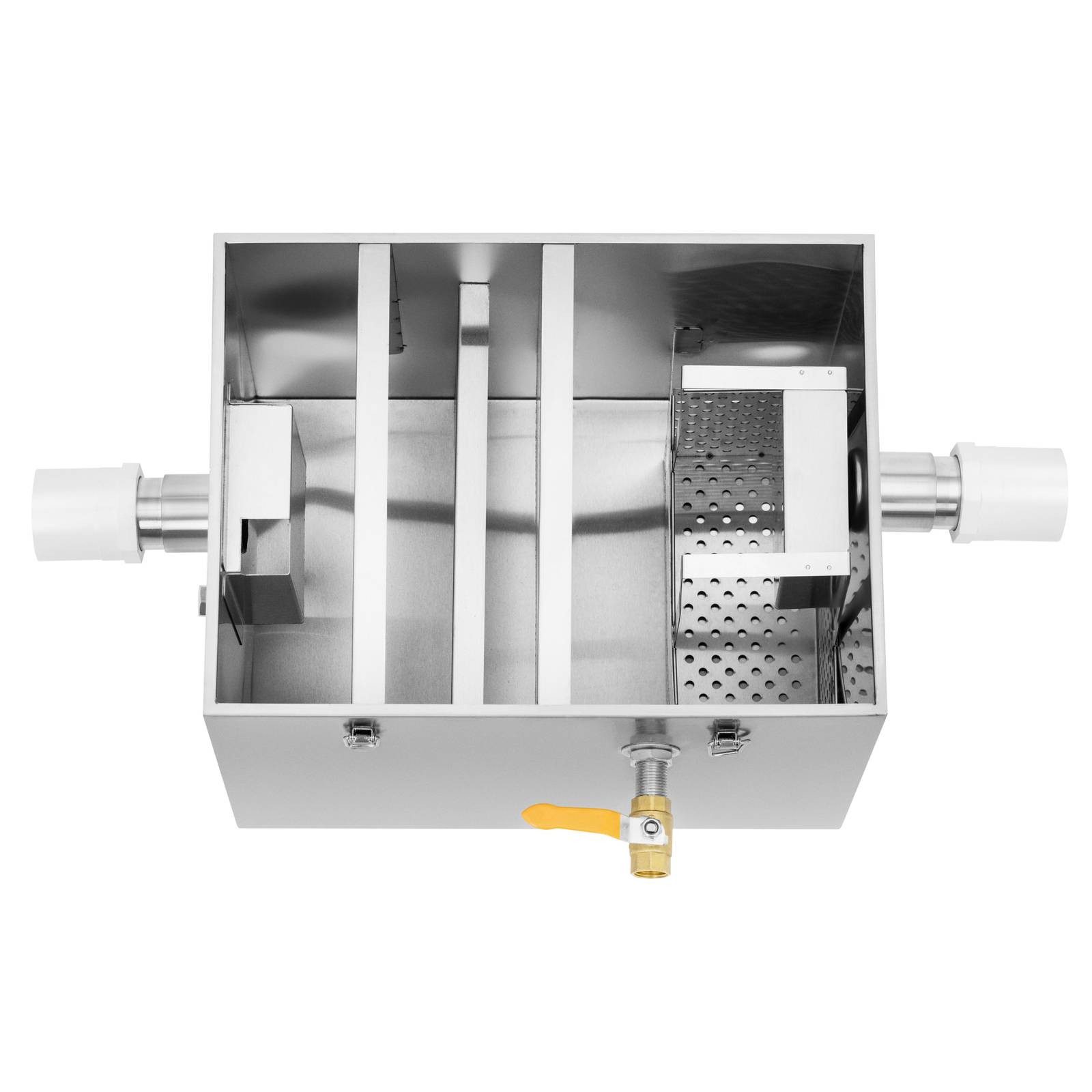 Royal Catering Fetttrennkanne Fettabscheider 40 l Edelstahl Ölabscheider Fettseparator Ablasshahn, Edelstahl (304)