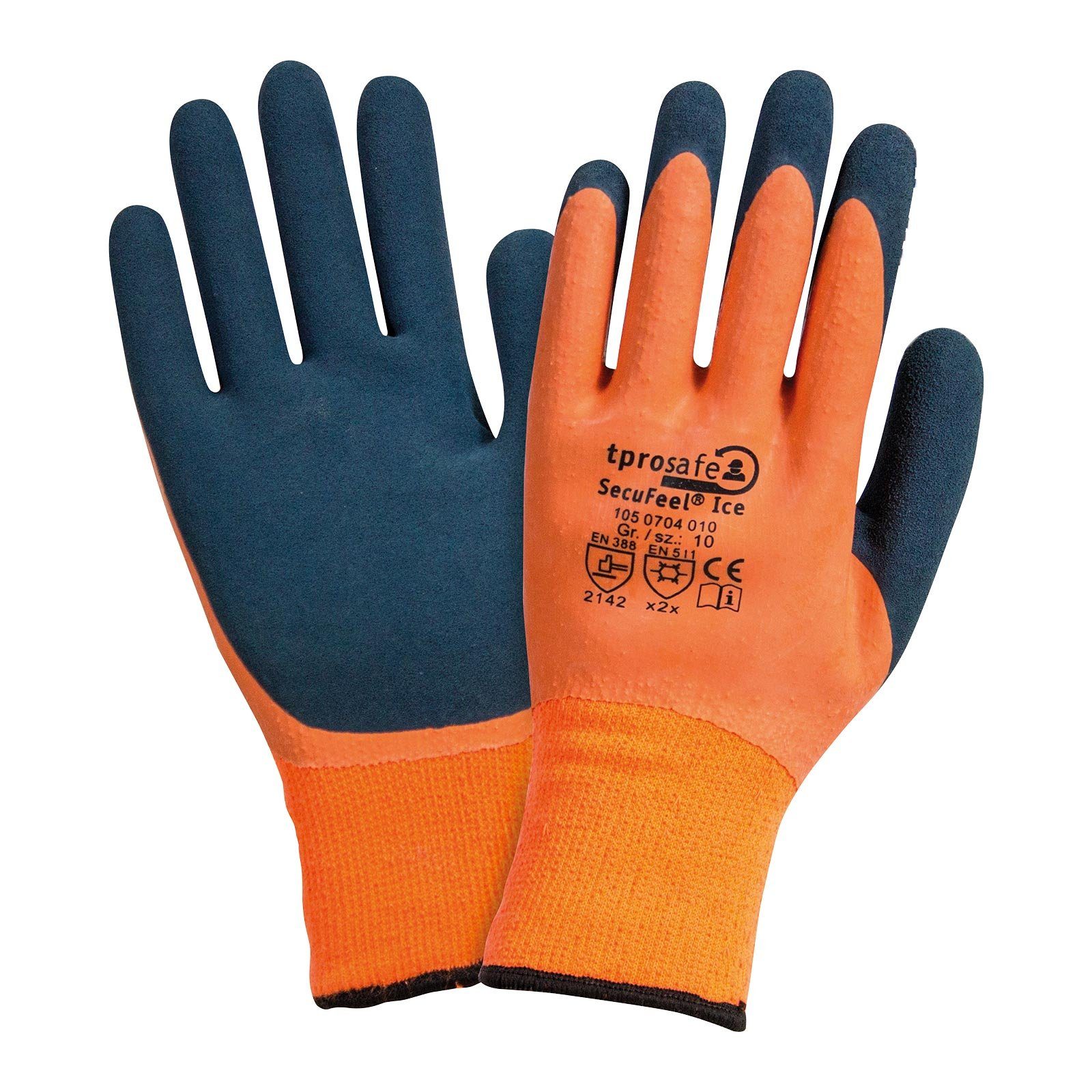 (Spar-Set) Ice, Kälteschutzhandschuh SecuFeel Latexhandschuhe wasserabweisend, tprosafe Handschuh tprosafe