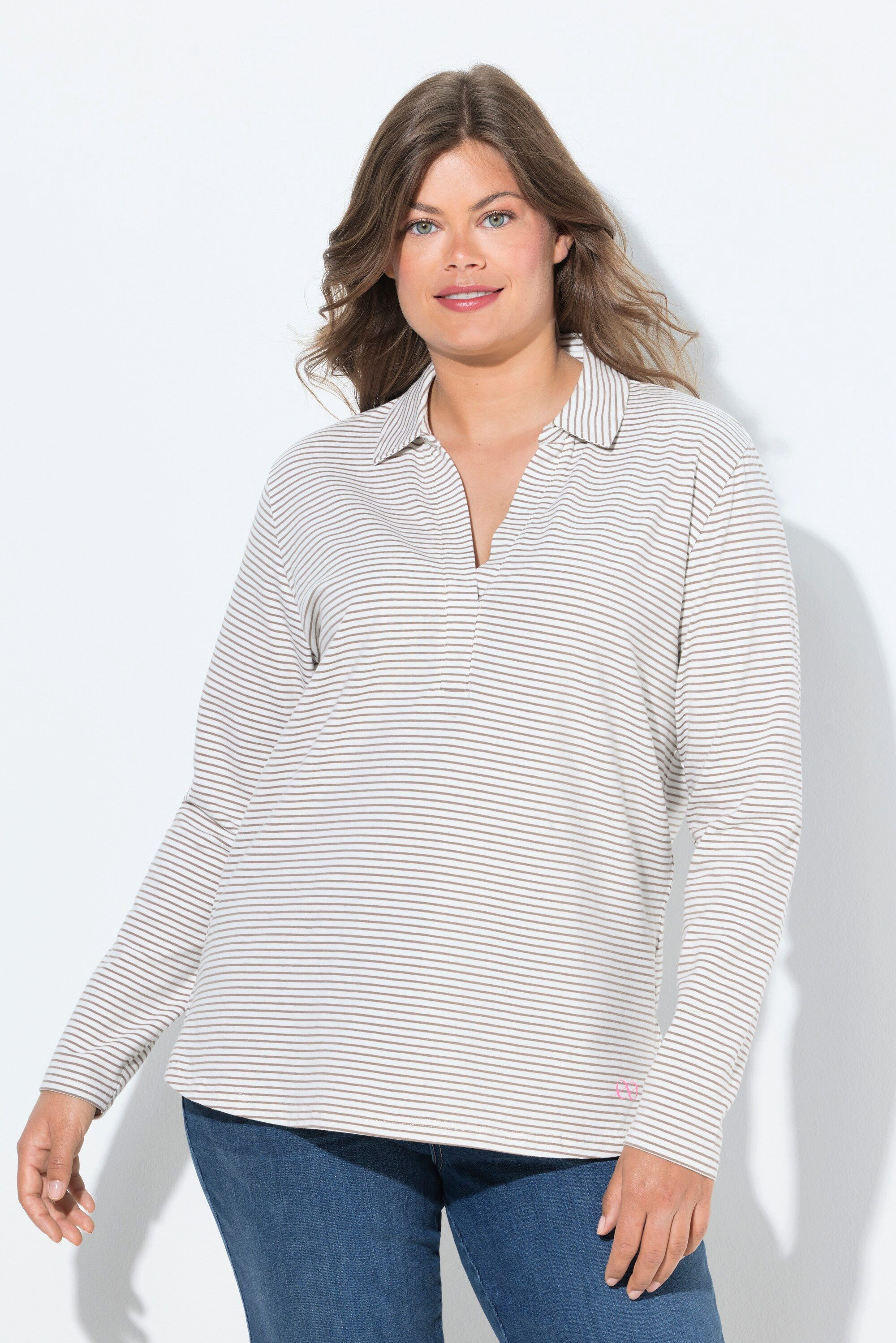 Laurasøn Poloshirt Ringelshirt Polokragen Langarm günstig online kaufen