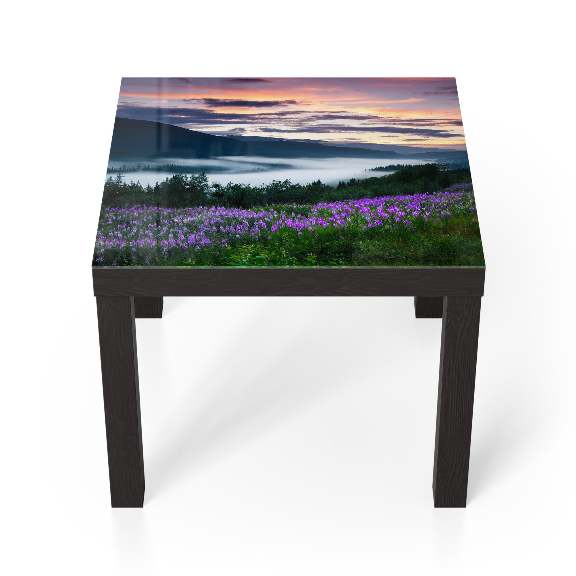 DEQORI Couchtisch 'Nebelhauch am Morgen', Glas Beistelltisch Glastisch modern