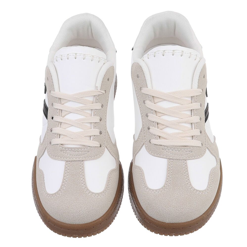Ital-Design Damen Low-Top Freizeit Sneaker (88828604) Flach Sneakers Low in Beige – Bild 4 von 5