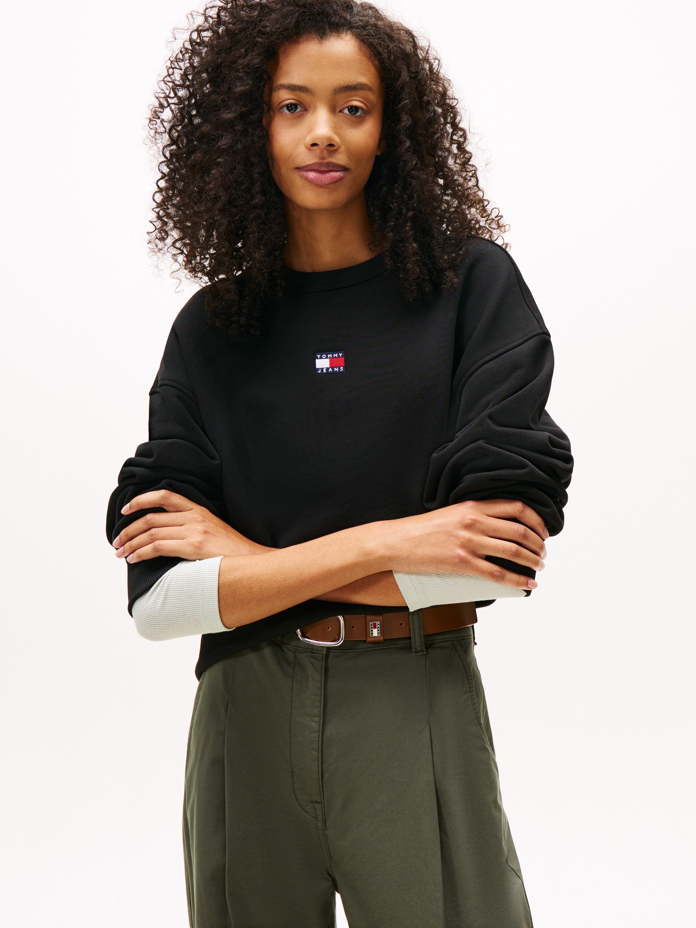 Tommy Jeans Sweatshirt Sweatshirt TJW BXY BADGE mit Dropshoulder-Design und günstig online kaufen
