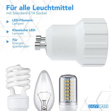 EAZY CASE Lampenfassung Lampensockel Sets GU10 auf E14 Adapter Fassung Stecker Glühbirne Konve, (Spar-Set), Lampenadapter GU10 zu E14 Adapter Lampen LED Halogen Energiesparlampen