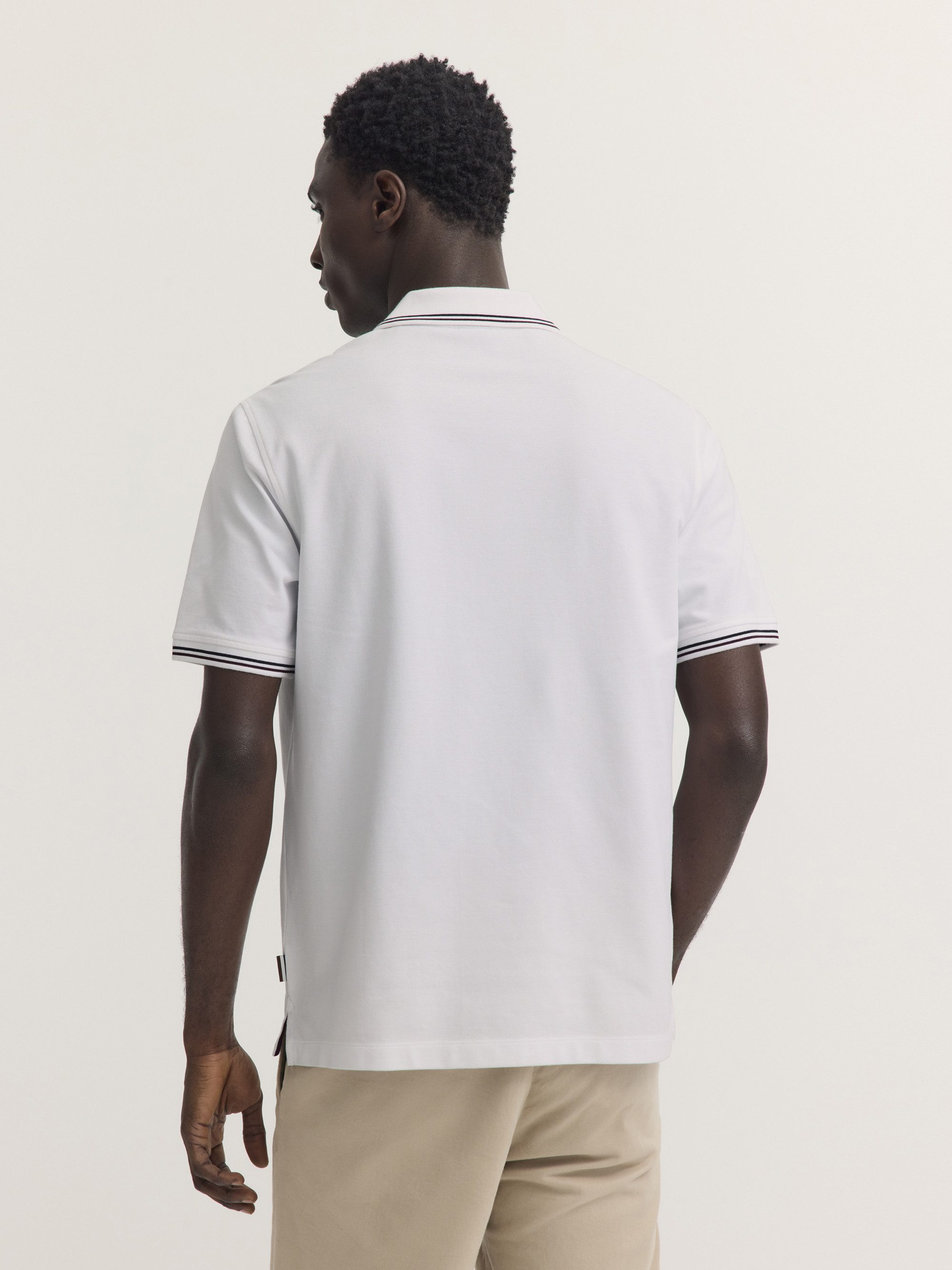bugatti Poloshirt Modern Fit Modern Fit Baumwoll-Piqué Kurzarm Polokragen