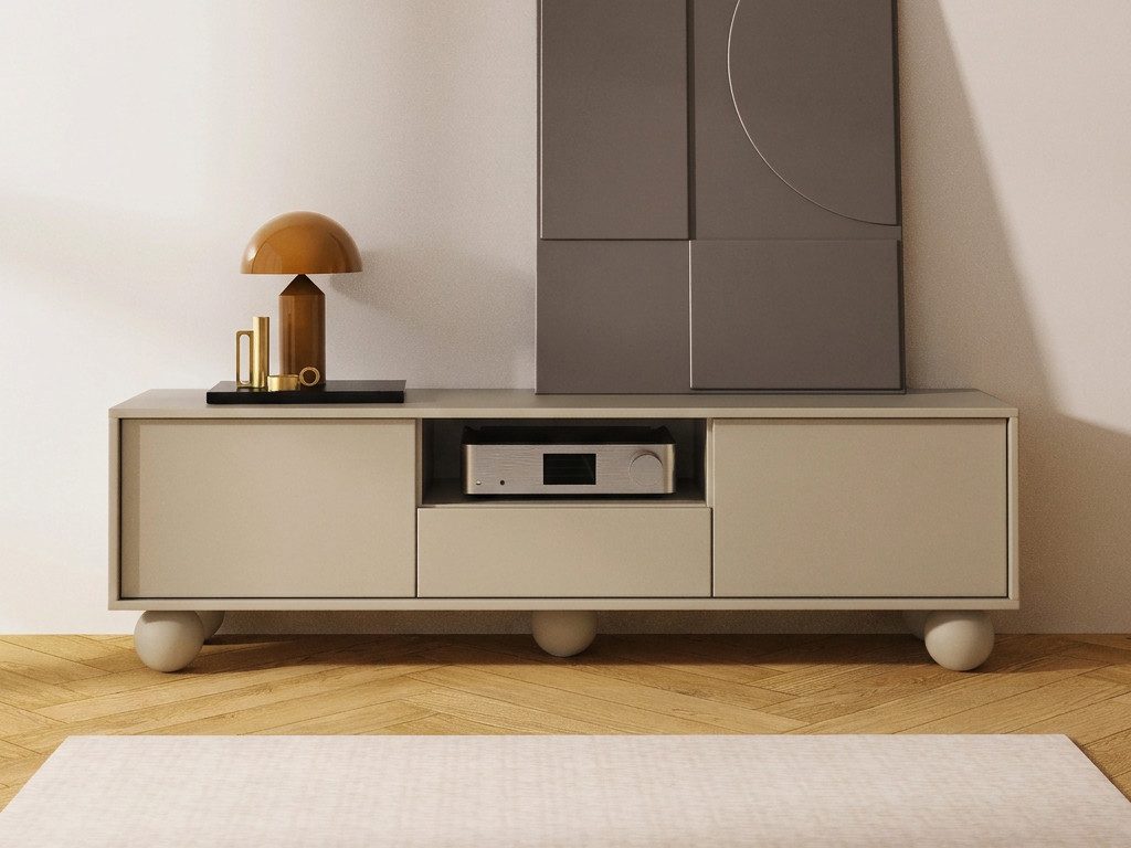 Beautysofa TV-Schrank ADEL 154 cm im modernen Stil (moderner RTV-Schrank mit Türen, Schublade und offenen Fächern) Breite: 154 cm