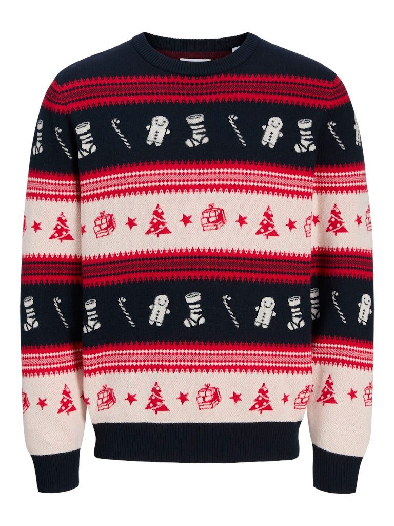 Jack & Jones Strickpullover JJXMAS NOEL KNIT CREW NECK günstig online kaufen
