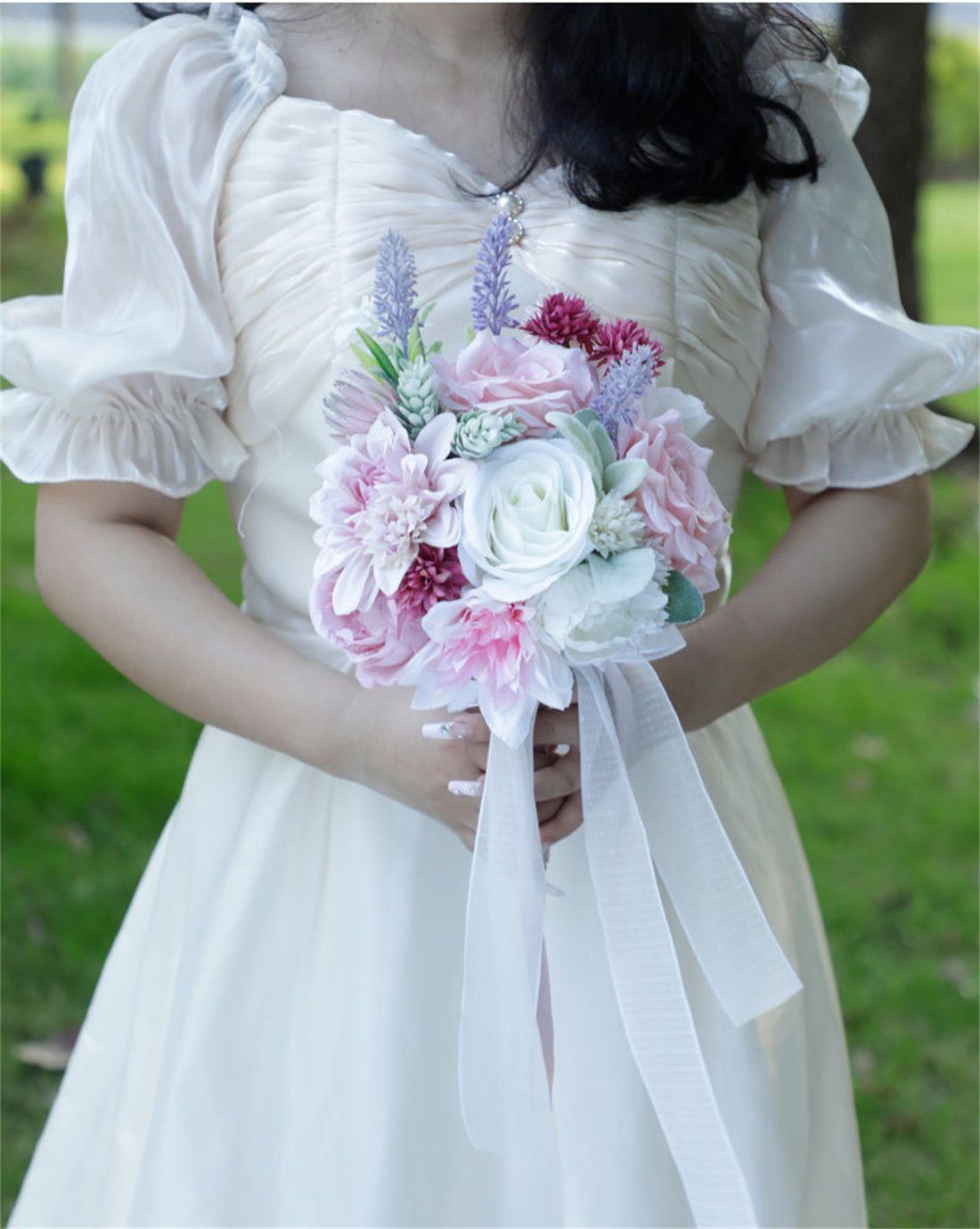 Kunstblumenstrauß Simulierte Brautstrauß, Hochzeit Requisiten, Blumenstrauß künstlichen DÖRÖY