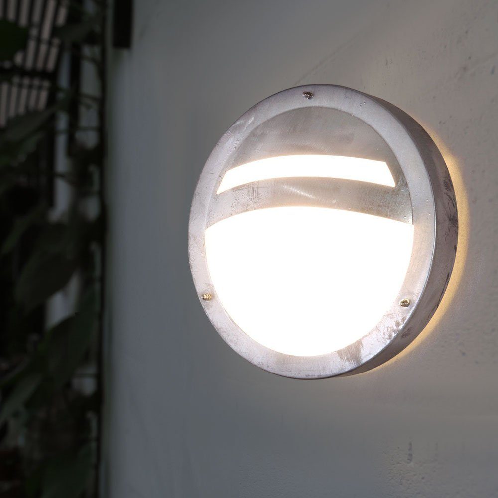 EGLO Außen-Wandleuchte, LED-Leuchtmittel fest verbaut, Warmweiß, Aussen Wandleuchte rund Wandlampe für Außen Fassadenleuchte | Wandleuchten
