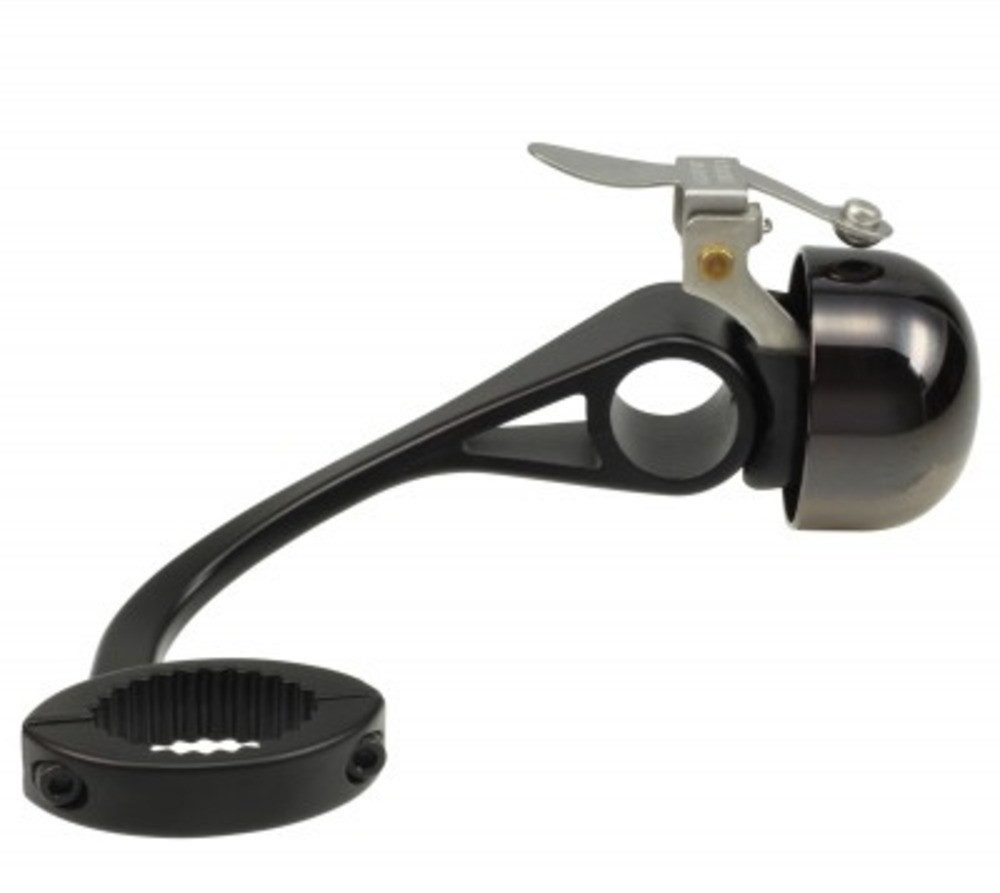 Crane Bell Co Fahrradklingel !Spezial! Rennrad/Gravel-Bike E-Ne SBR mit Drop Bar Mount - Neo Black