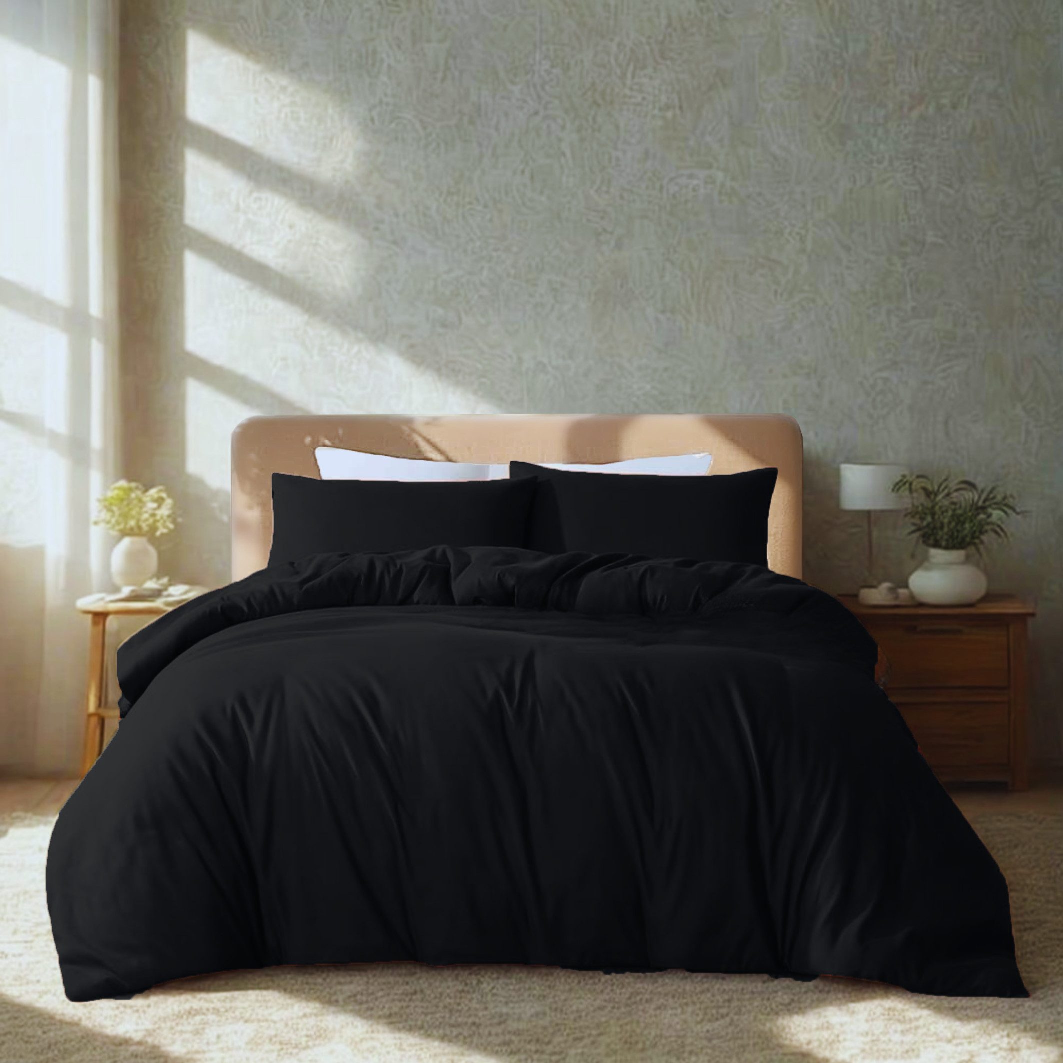 Komfortec Постельное белье Premium, 135 x 200 bis 220 x 240 cm, 6 verschiedene Größen zur Auswahl, gebürstet 100% Mikrofaser, 3 teilig, Superweiches Постельное белье-Set, Knitterfrei, Atmungsaktiv