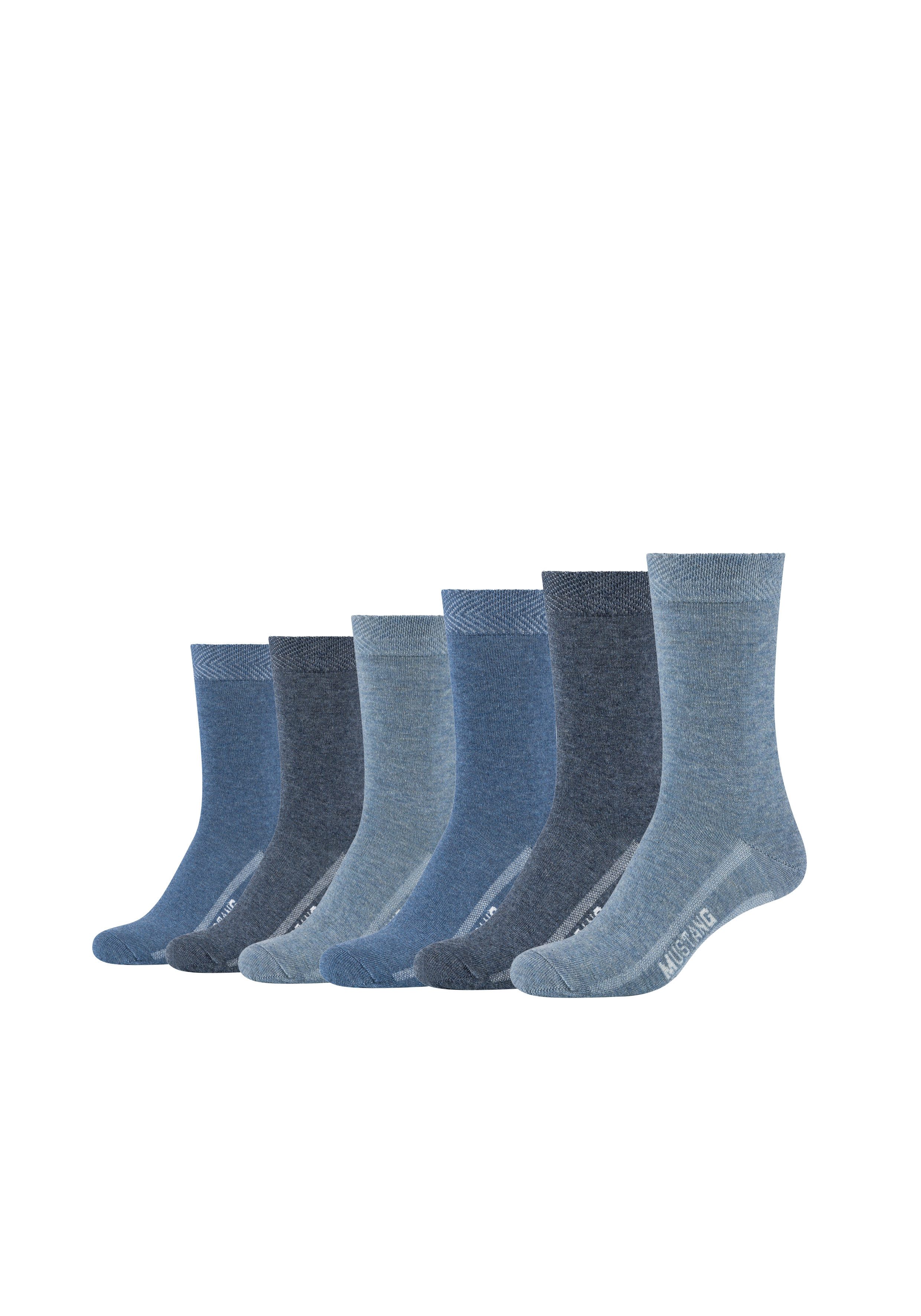 MUSTANG Socken (6-Paar) mit verstärktem Fersen- und Zehenbereich