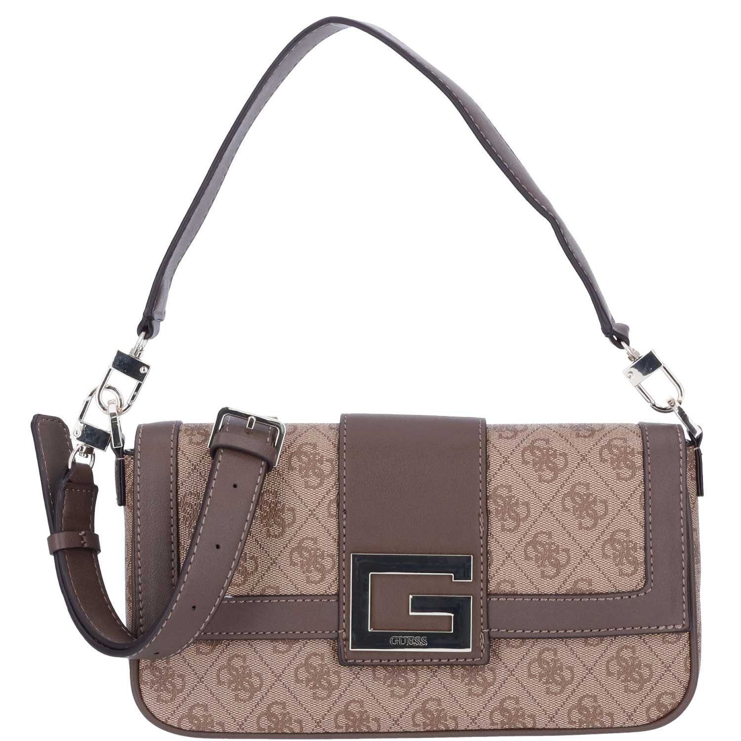 Umhängetasche GUESS Damen Schultertasche Brightside Latte