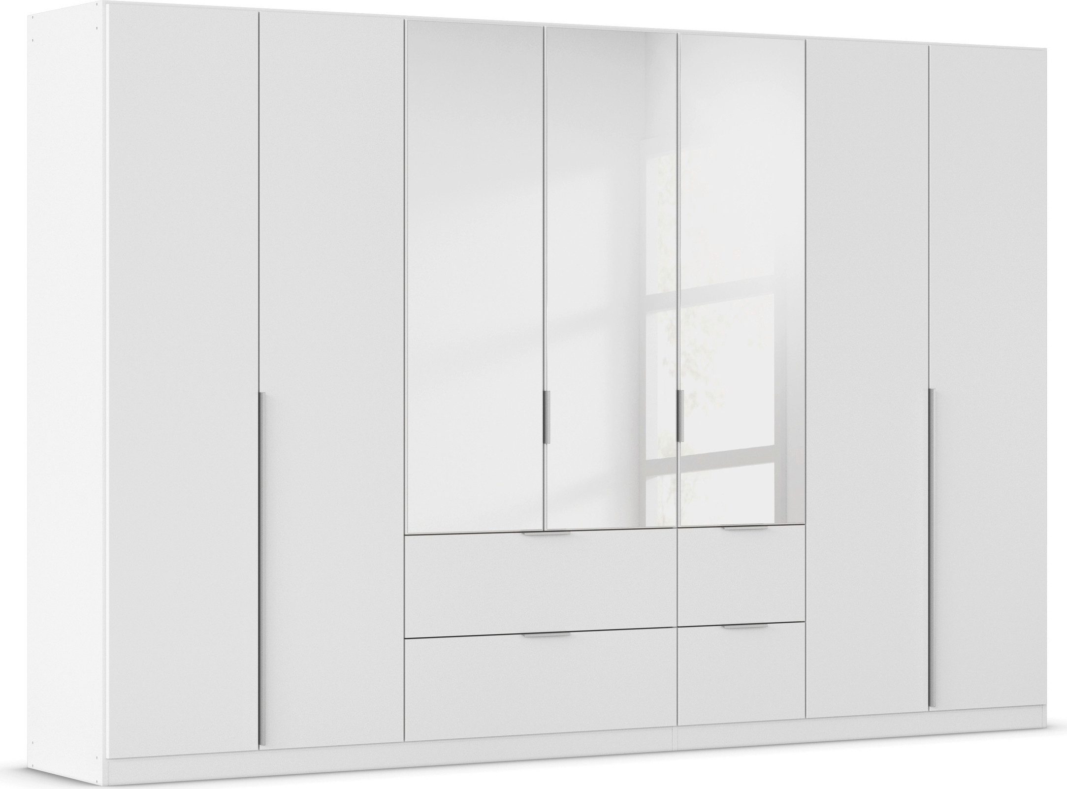 rauch Drehtürenschrank Kleiderschrank Schrank Garderobe AGORDO mit Dekor- oder Hochglanzfront (in zwei Griff-Farben, Breiten 91-360 cm) mit Außenschubkästen, in 7 Breiten und 2 Höhen MADE IN GERMANY
