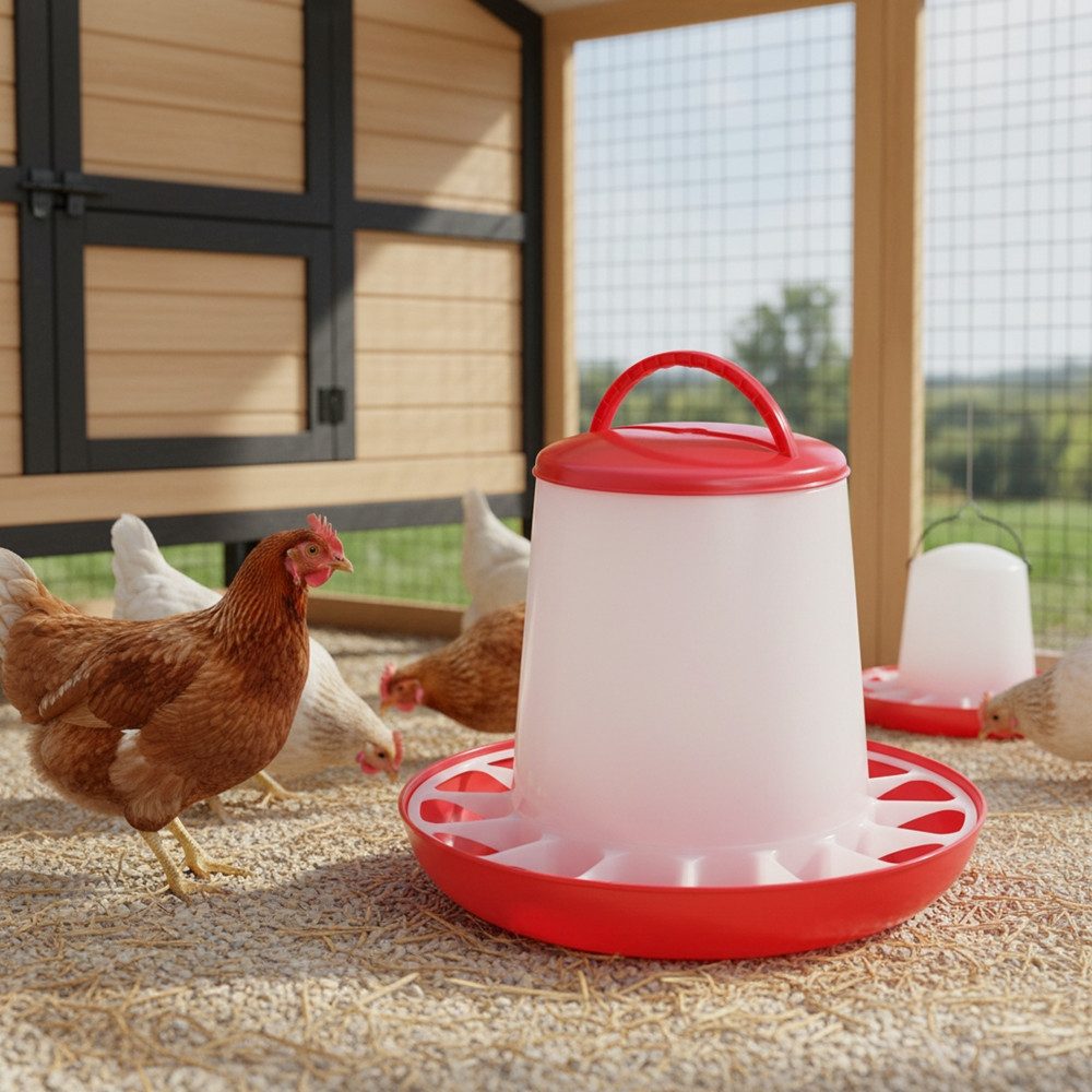 Mucola Кормspender Кормspender Kunststoff Geflügel Кормautomat, Geeignet zum Aufhängen oder Hinstellen