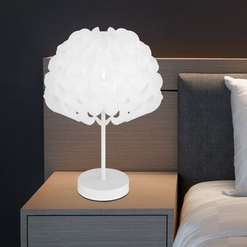 etc-shop LED Tischleuchte, Leuchtmittel nicht inklusive, Nachttischlampe Tischlampe weiß Tischleuchte Schlafzimmer, Leseleuchte