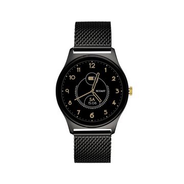 X-Watch QIN XW PRO Smartwatch (3,9 cm/1,22 Zoll, iOS und Android) Herren Smartwatch mit hochwertigem Armband und magnetischem Ladekabel, 3 teilig: Uhr, Armband, Ladekabel, Puls- & Blutdruck, Anruf- & Nachrichtenanzeige, 100 Std Akku