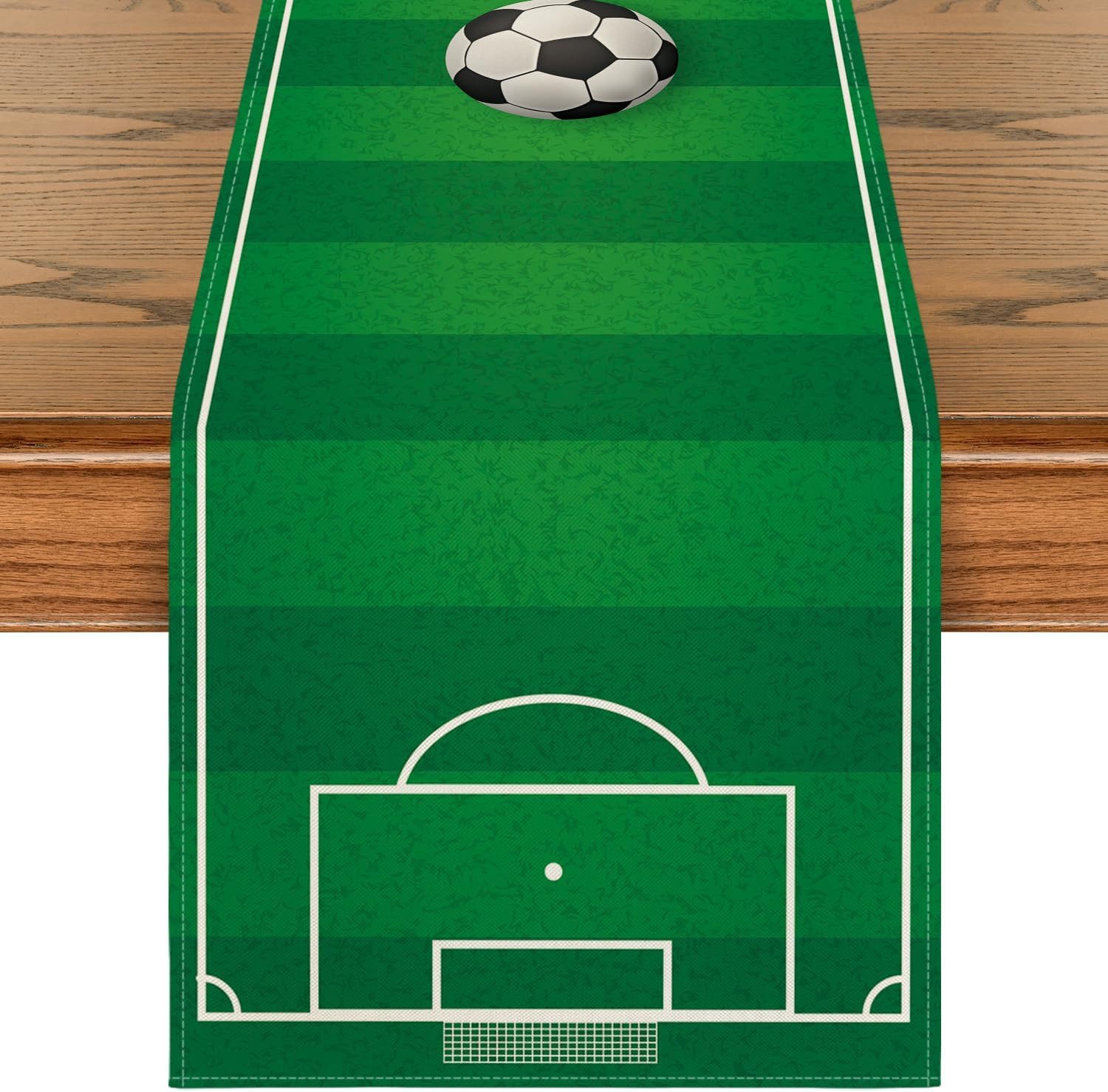 FELIXLEO Gartentischdecke Fußball Tischläufer 33x183cm Küche Deko (1-tlg)