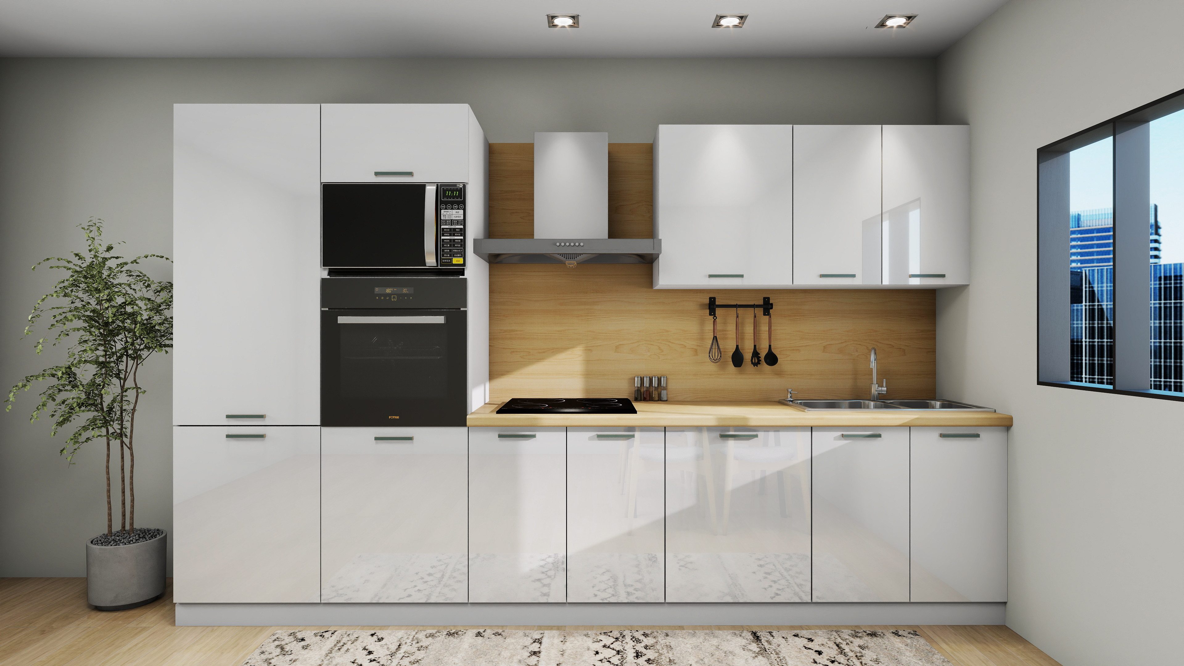 ROYAL24_MARKT Кухниzeile K111-G340 - VITA (N) - Stilvolles Design für moderne Кухни, (Komplett Set), Hochwertig - Modern - Exklusiv