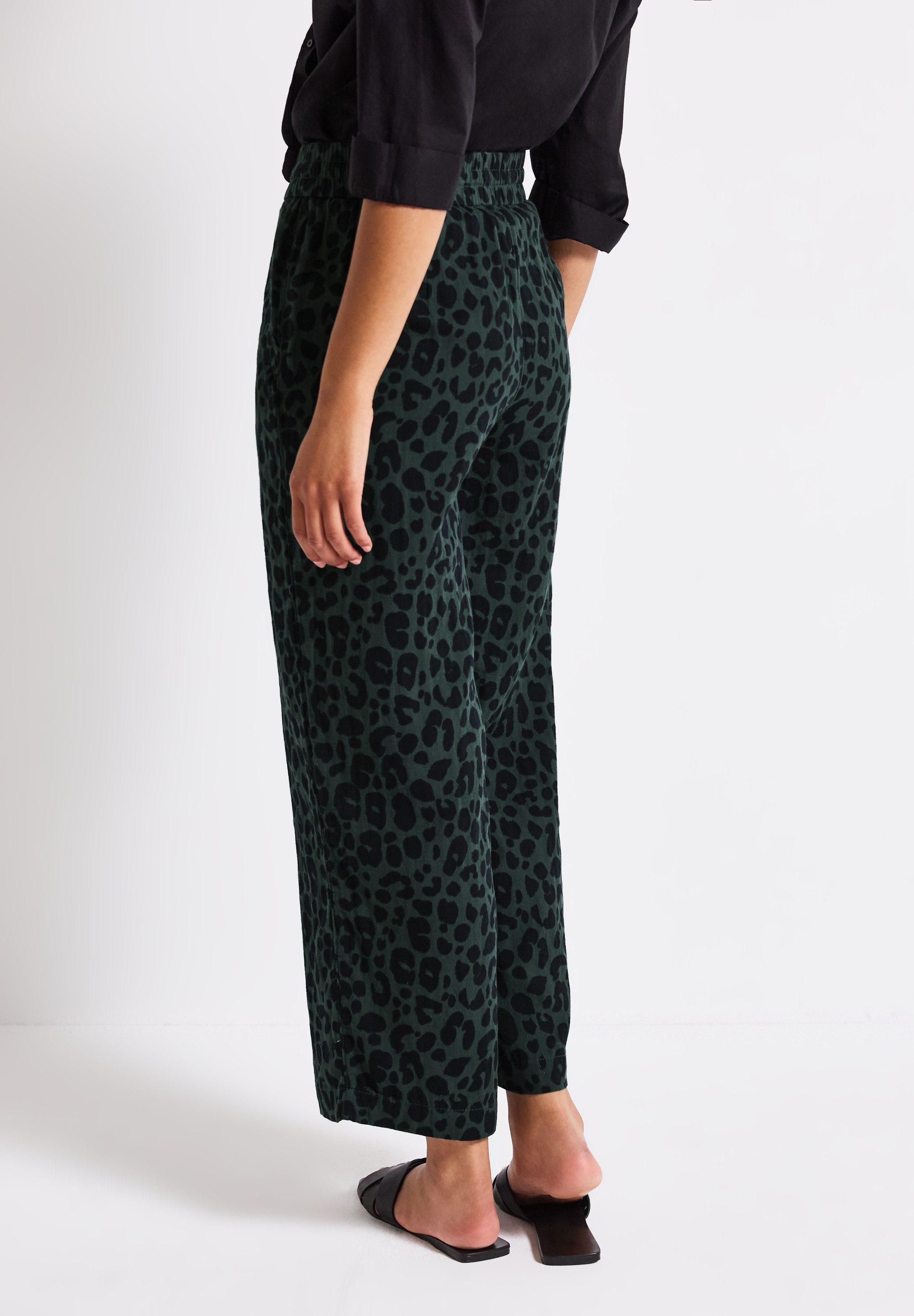 STREET ONE Stoffhose gemustert, im Musselin-Look günstig online kaufen