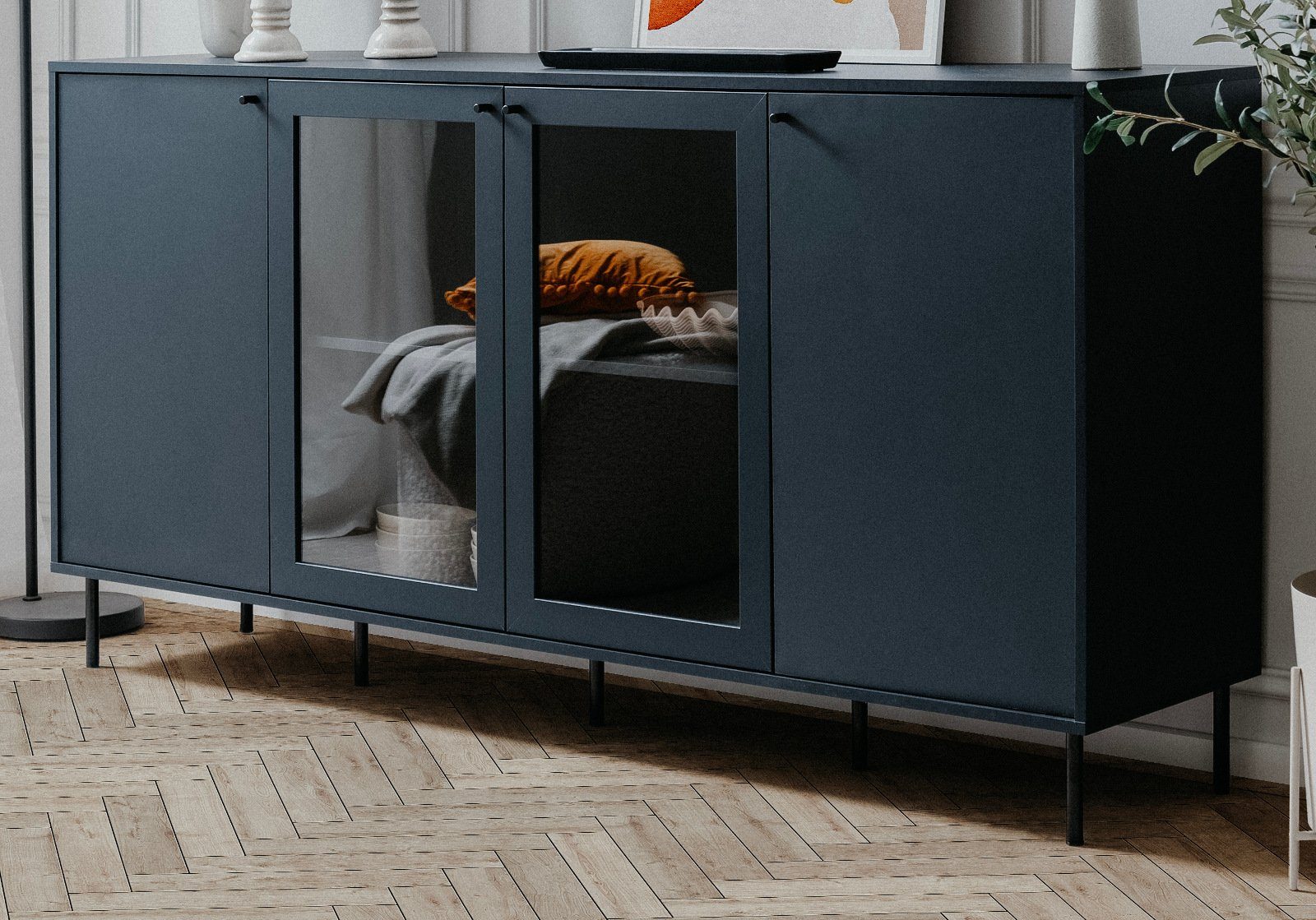 Furn.Design Sideboard Barina (Anrichte in dunklem günstig online kaufen