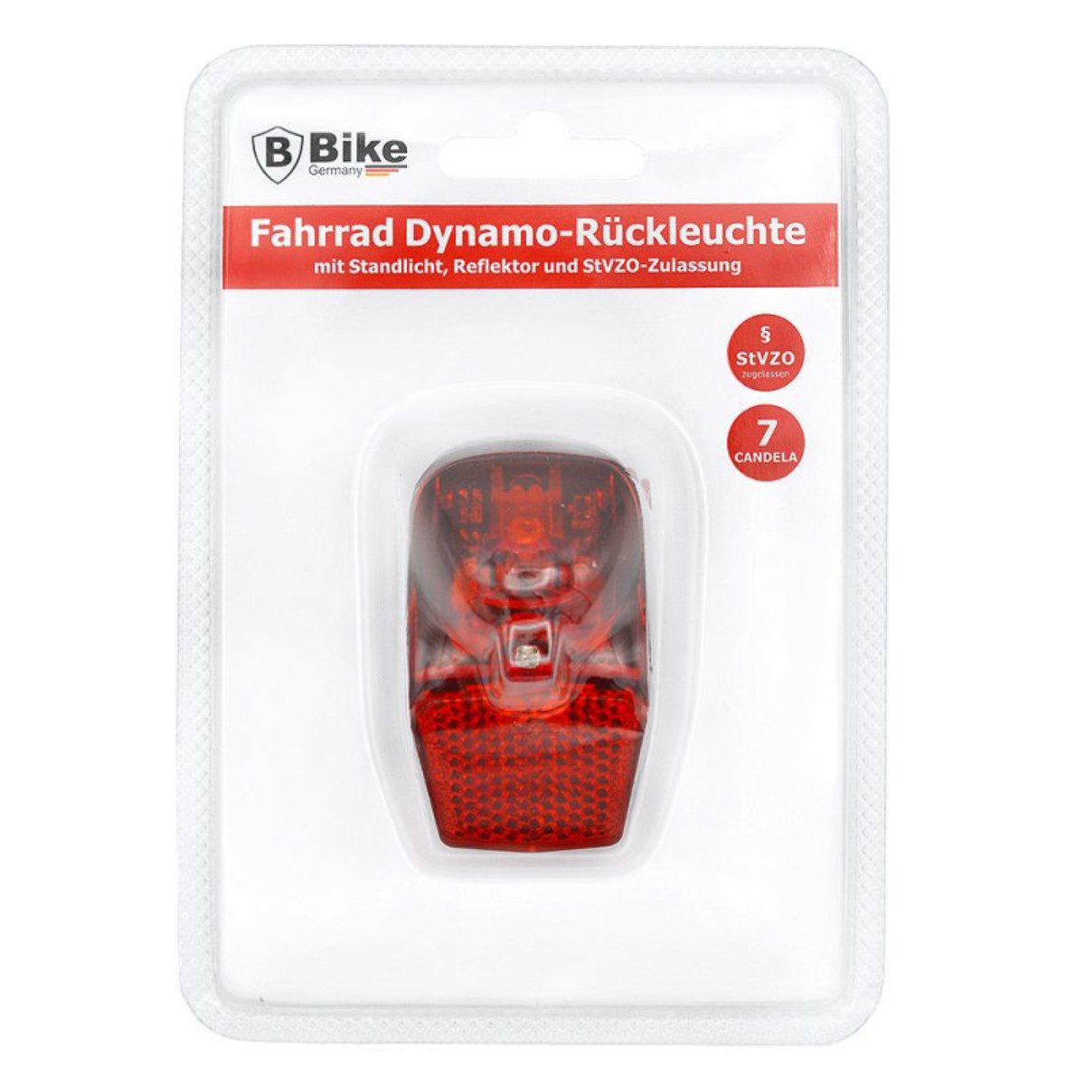 bahama Fahrrad-Rücklicht 35812, Standlicht mit starker 7 Candela LED und Reflektor