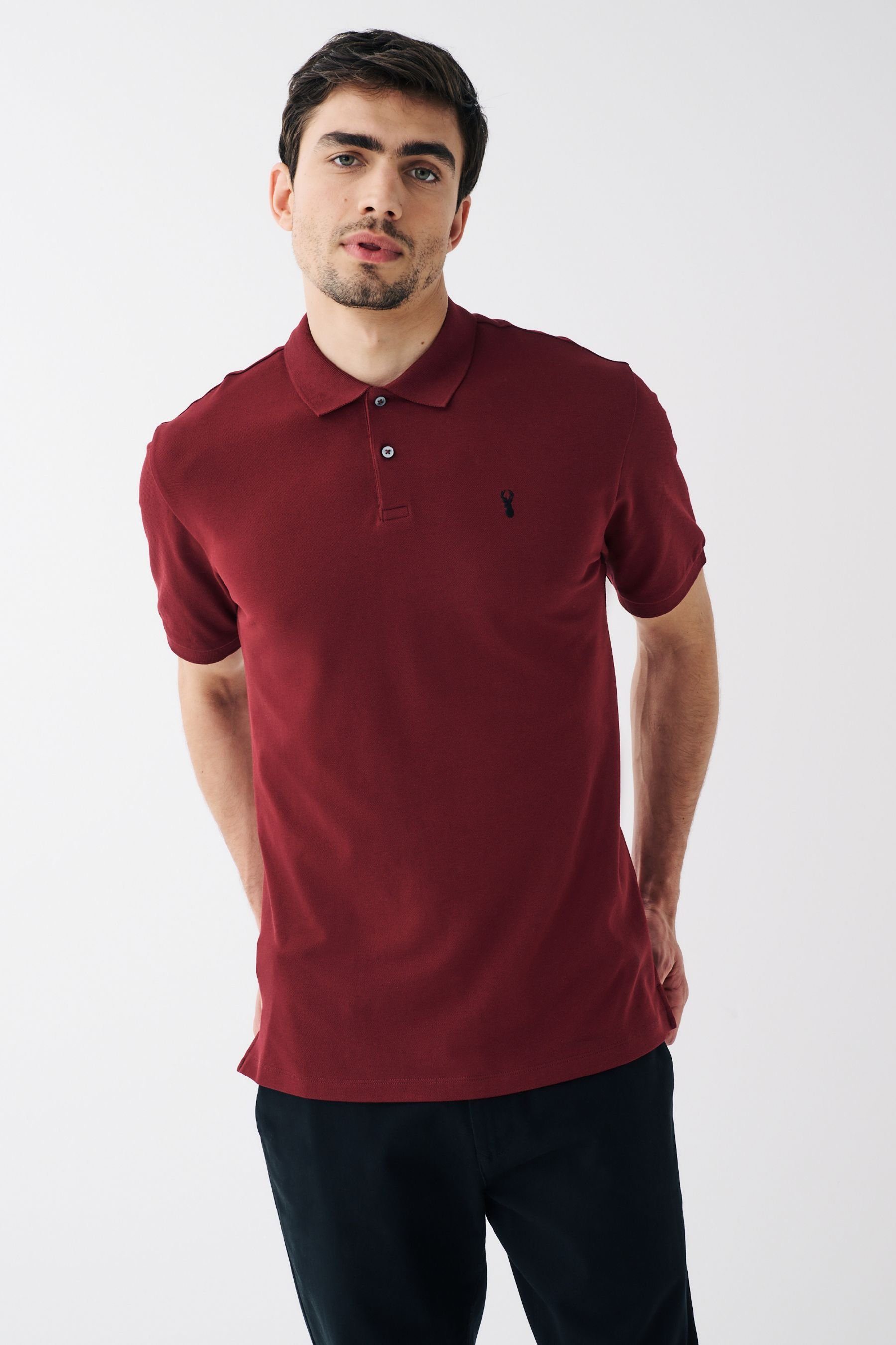 Next Poloshirt Piqué-Poloshirt (1-tlg) Burgundy Red