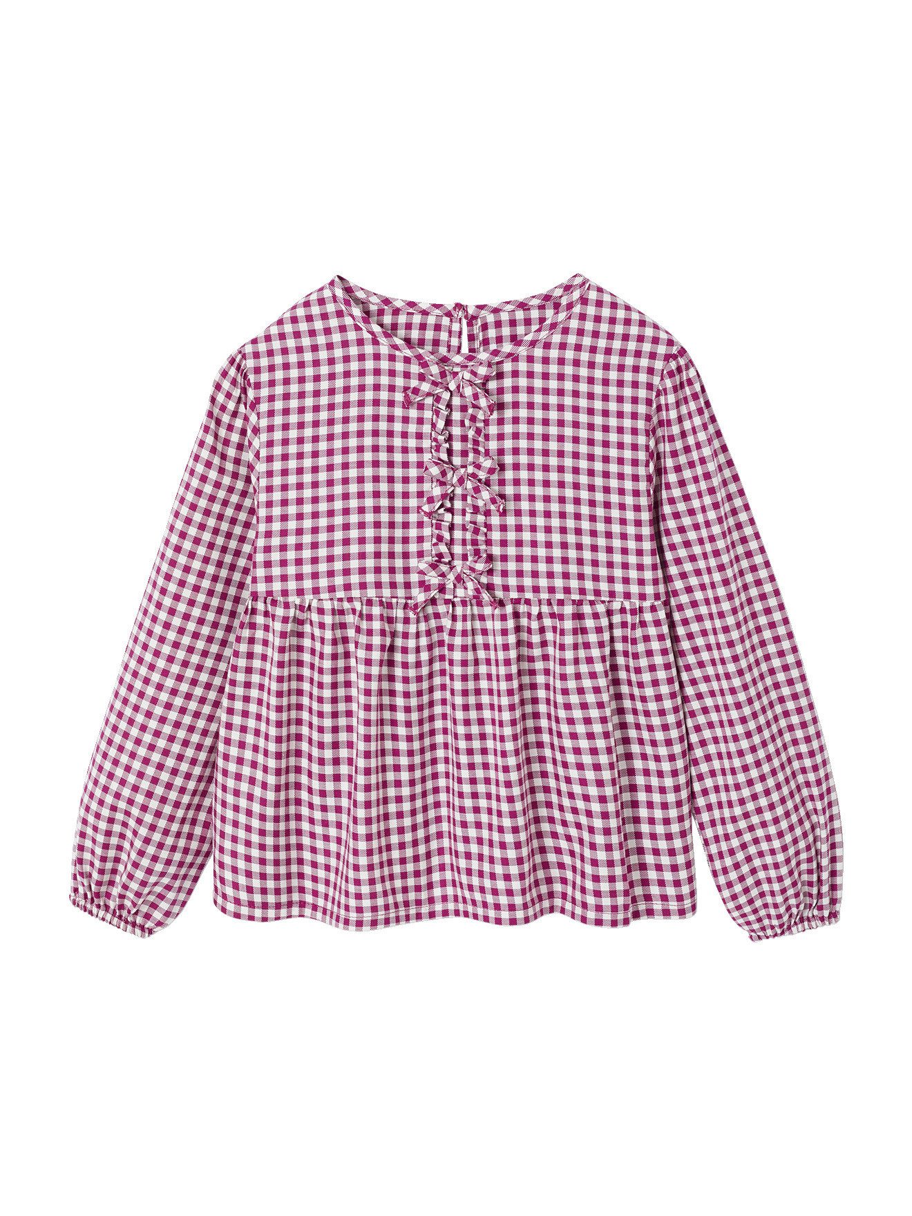 Langarmhemd Mädchen Bluse mit Blumenmuster