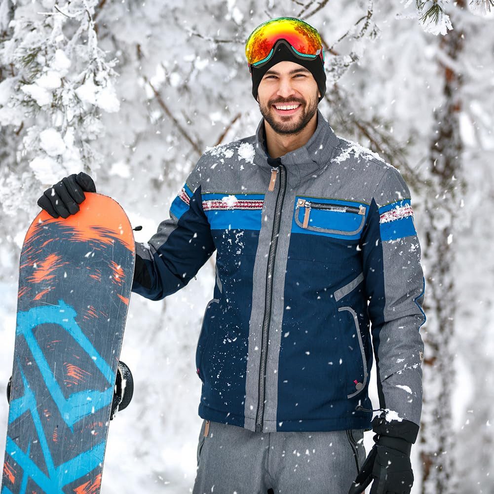 Coonoor Ohrenwärmer 2 Stück Ohrenwärmer Stirnbänder, Winter Sport Stirnband Damen Herren für Joggen, Laufen, Wandern, Fahrrad und Motorrad Fahren