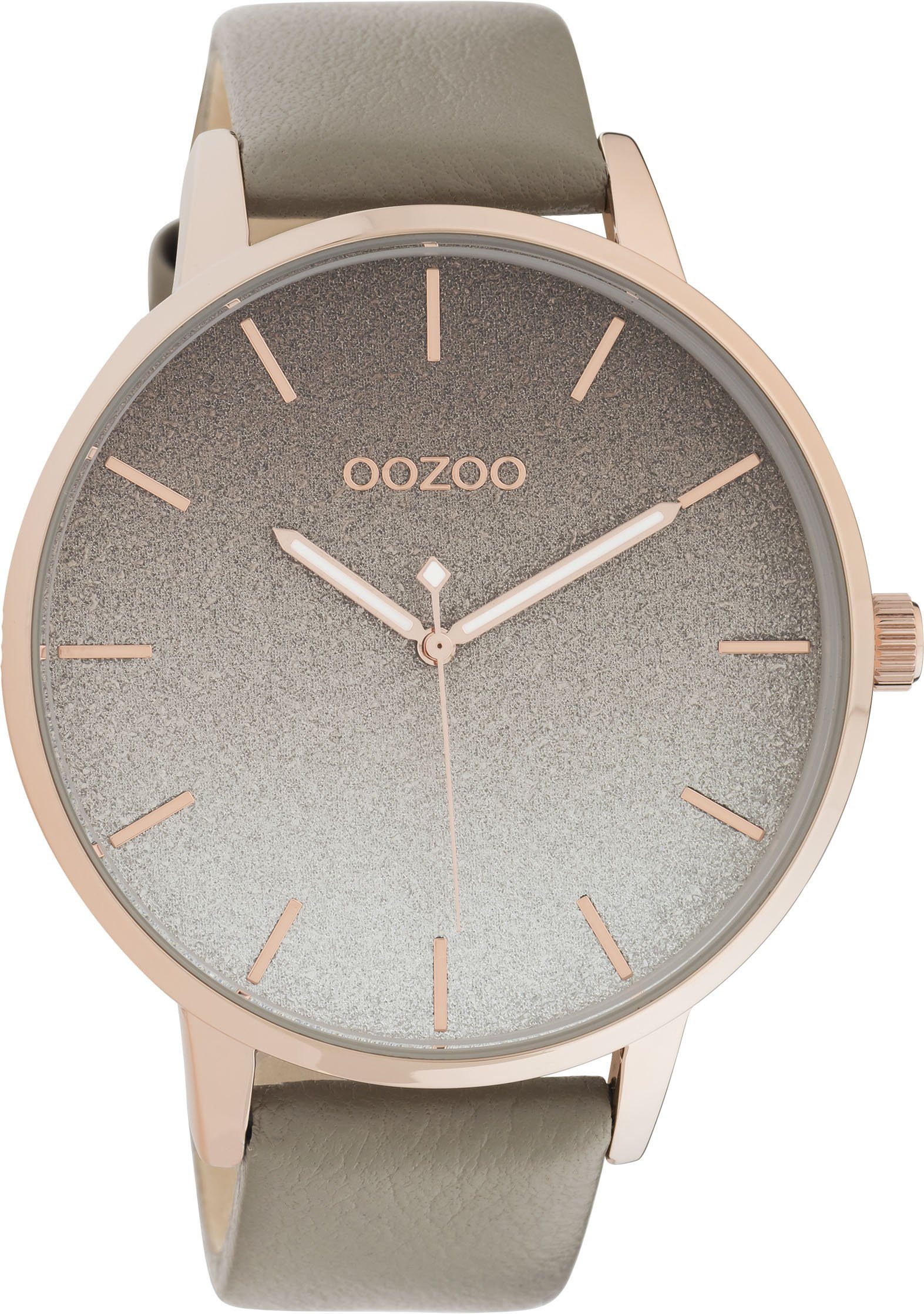 roségoldfarben 48 mm Quarzuhr ca. C10832, OOZOO IP-beschichtet, Ø Metallgehäuse,