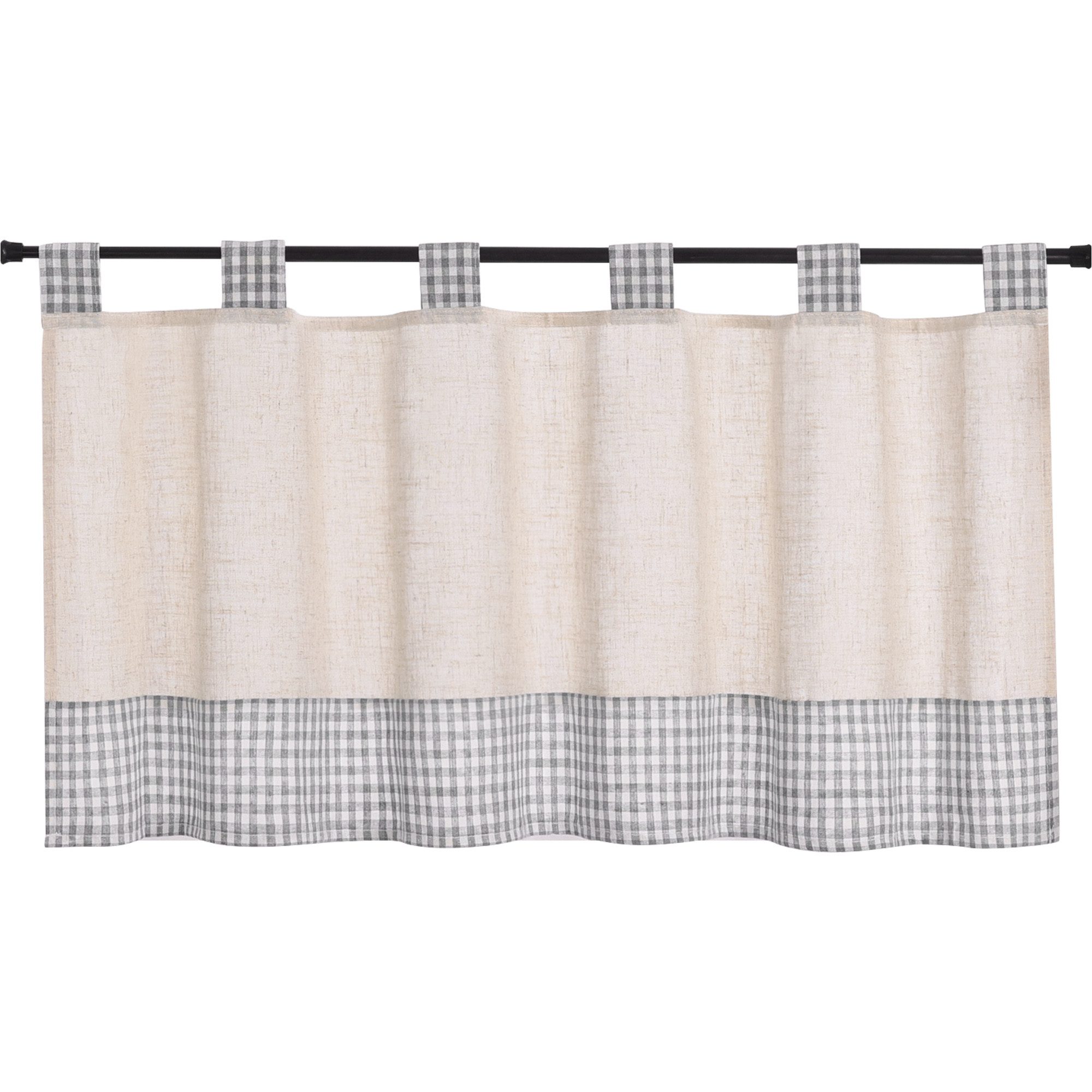 Joyswahl Scheibengardine Slike (1 St), Schlaufen, halbtransparent, kariert, günstig online kaufen