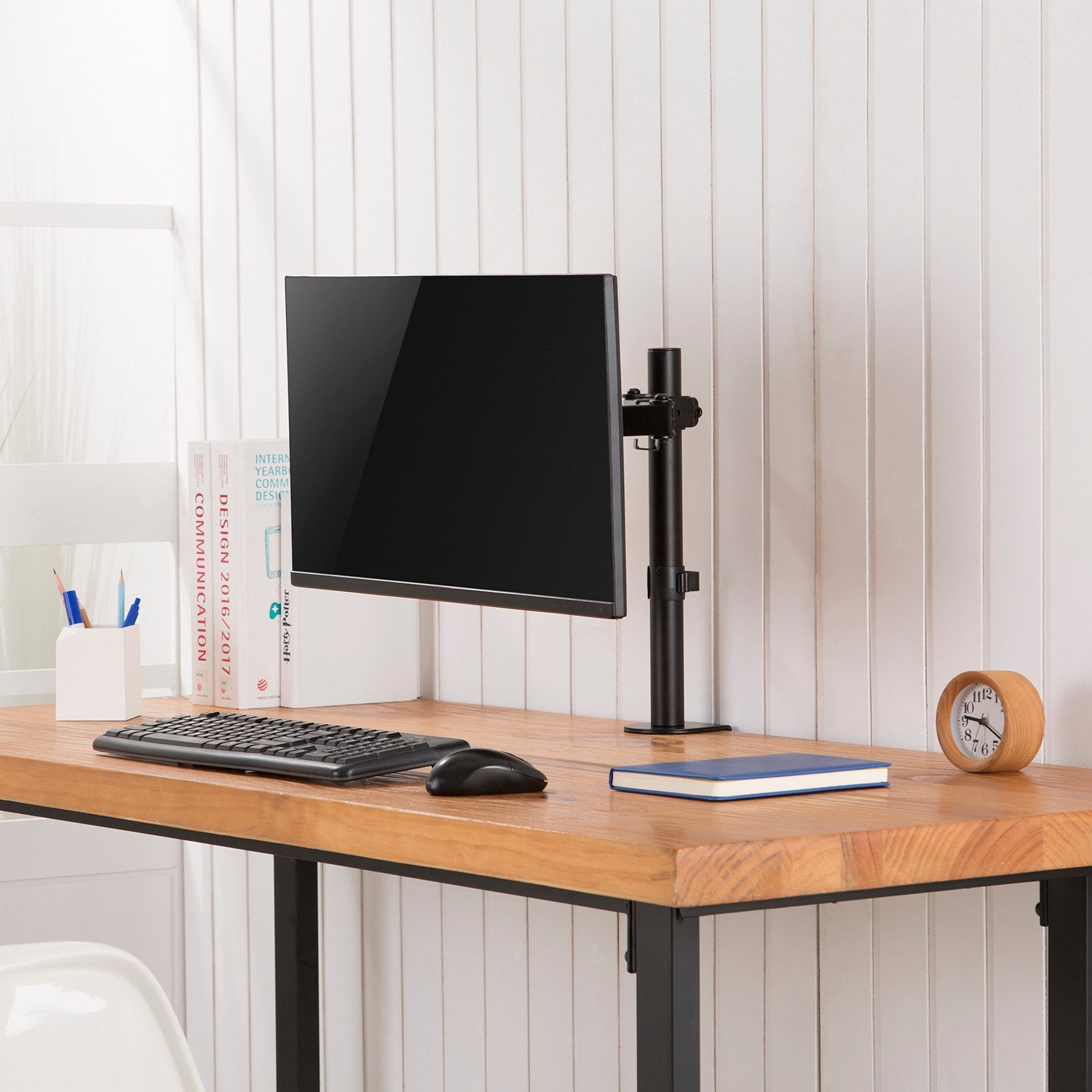 Maclean Monitor-Halterung MC-883, (bis 32 Zoll, Full Motion Monitor Tischhalterung für 17 " bis 32)