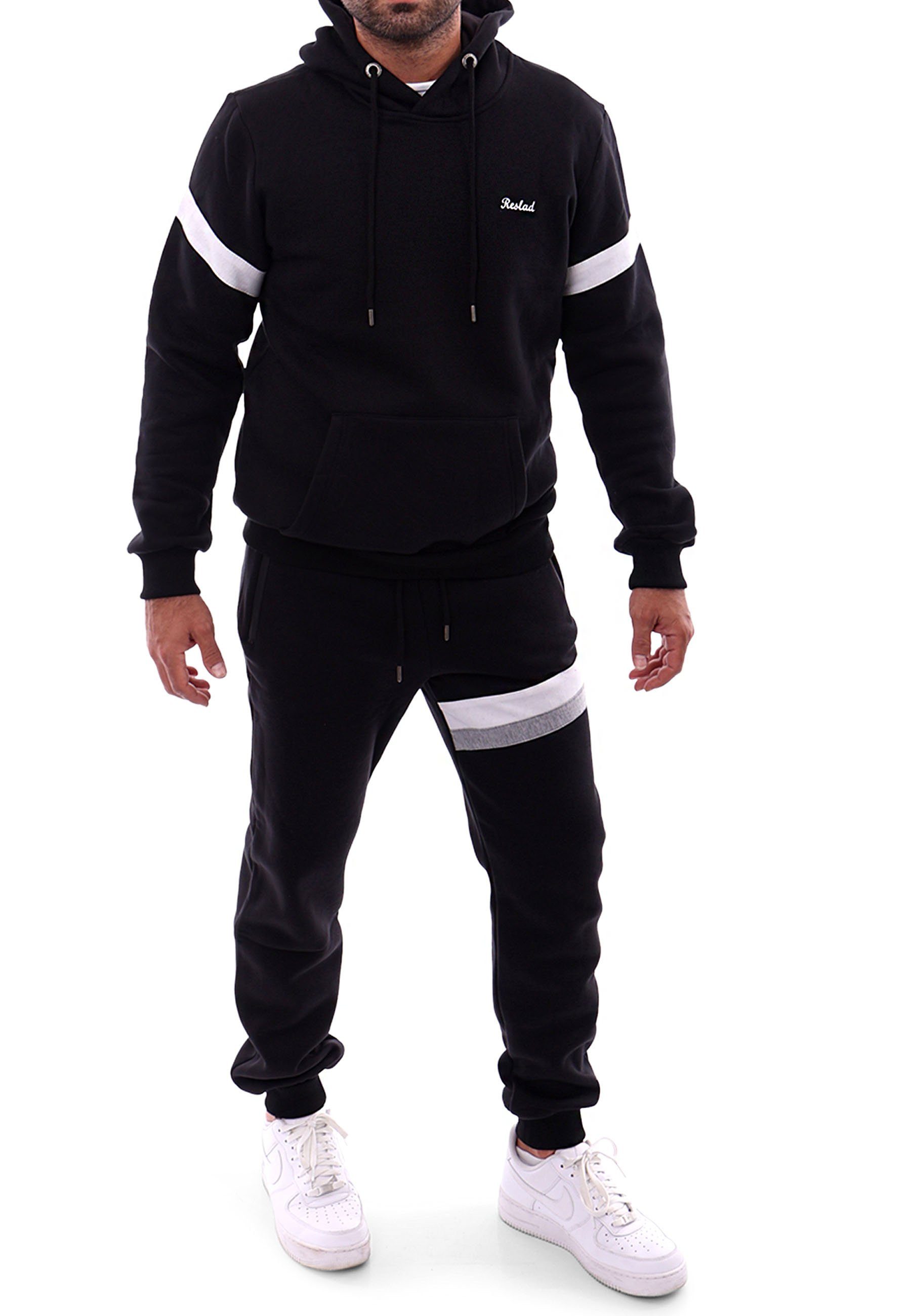 Reslad Jogginganzug Reslad Trainingsanzug Sportanzug Herren RS-5088, Sweatshirt Hoodie + Jogginghose SET Gym Fitness Freizeitanzug