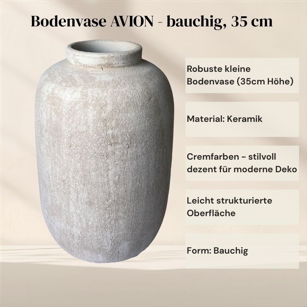 CreaFlor Home Bodenvase Avion, 35cm Höhe