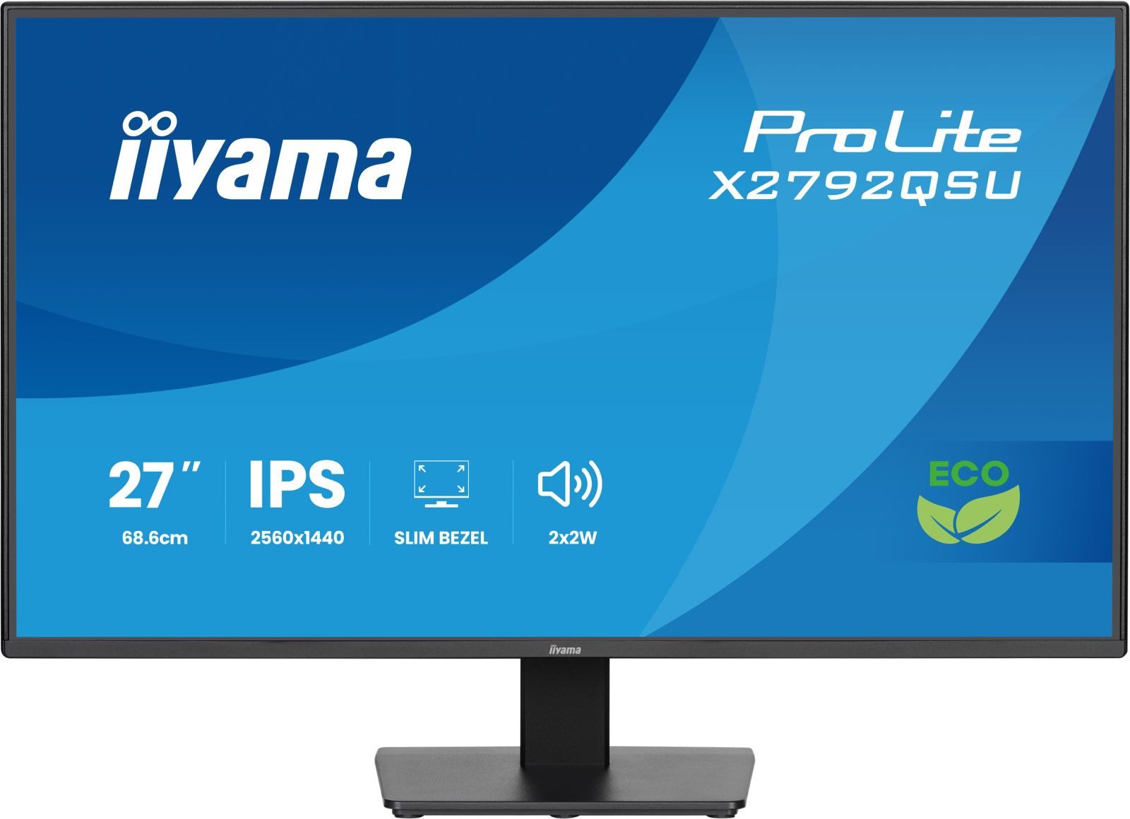 Iiyama ProLite X2792QSU-B1 - LED - 68.6 cm (27 Zoll) TFT-Monitor (2560 x 1440 px, Quad HD, 3 ms Reaktionszeit, 120 Hz, IPS, Adaptive-Sync, Lautsprecher, G-SYNC, HDCP)