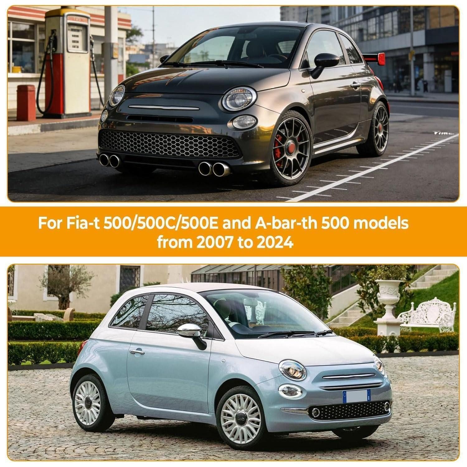 LuxusKollektion Autoplane Autoabdeckung wasserdicht für Fiat 500 500C 500E Abarth 500 2007-2024