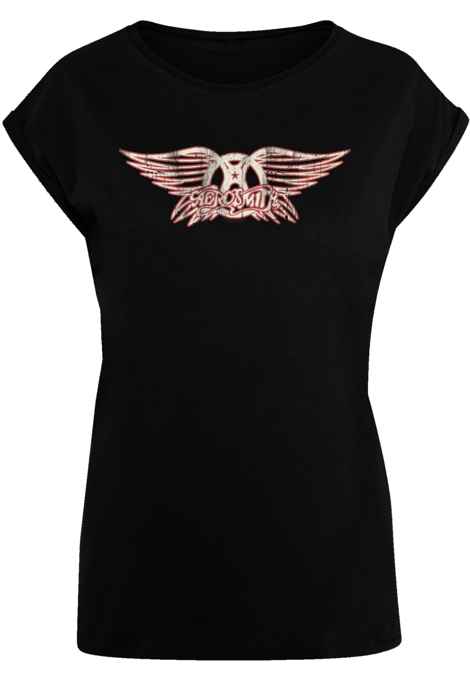 F4NT4STIC T-Shirt Aerosmith Rock weicher Band Qualität, Logo mit Baumwollstoff Band, Tragekomfort Rock-Musik, hohem Premium Sehr