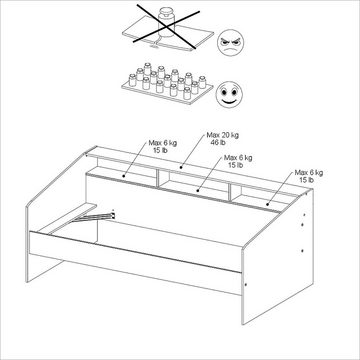 Parisot Jugendzimmer-Set Sleep 2-teilig inkl. Bett mit Bettkästen weiß + Schreibtisch, (2-tlg)