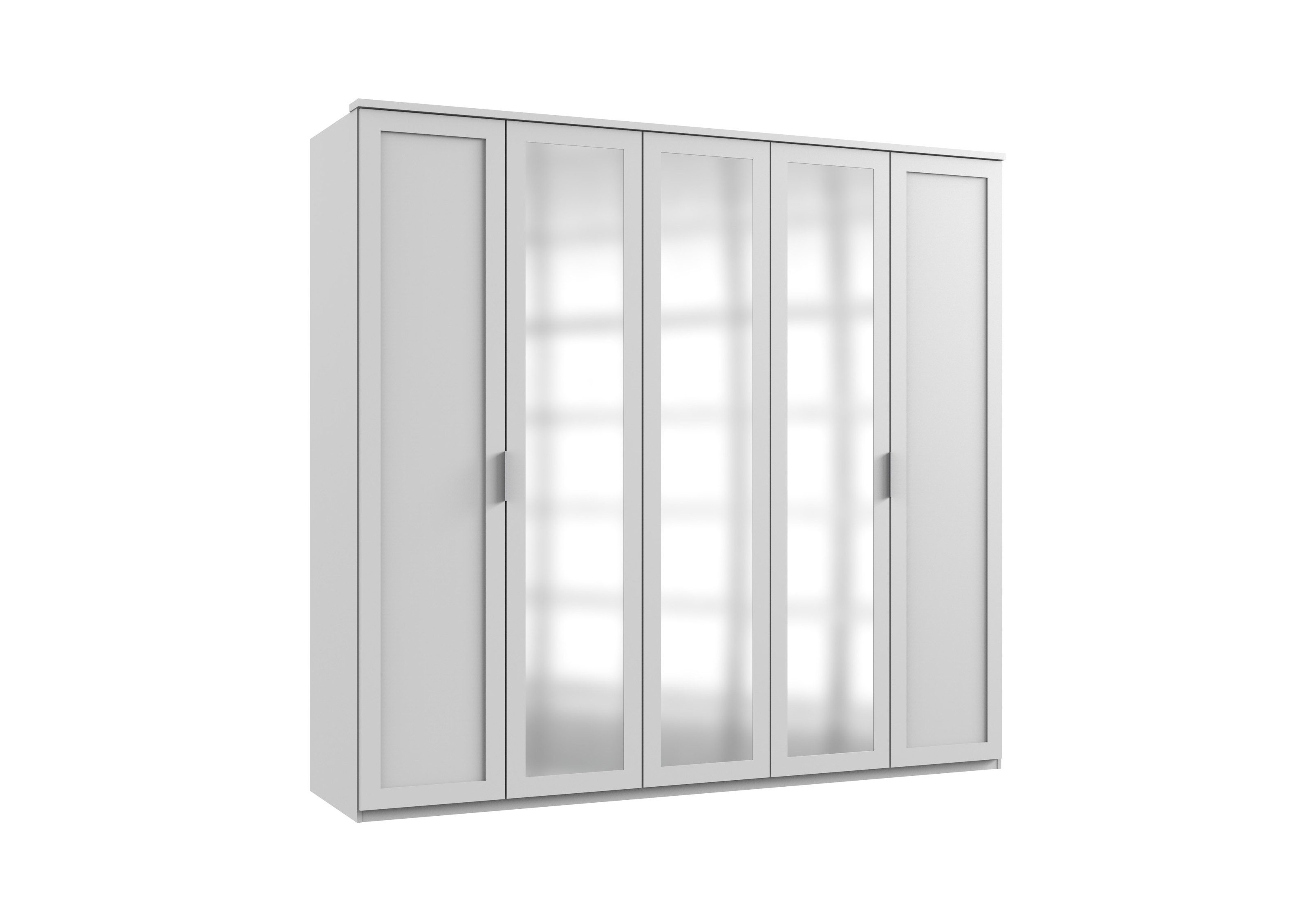 freiraum Drehtürenschrank Nadja (BxH: 225x208 cm) in WEISS mit 3 Einlegeböden