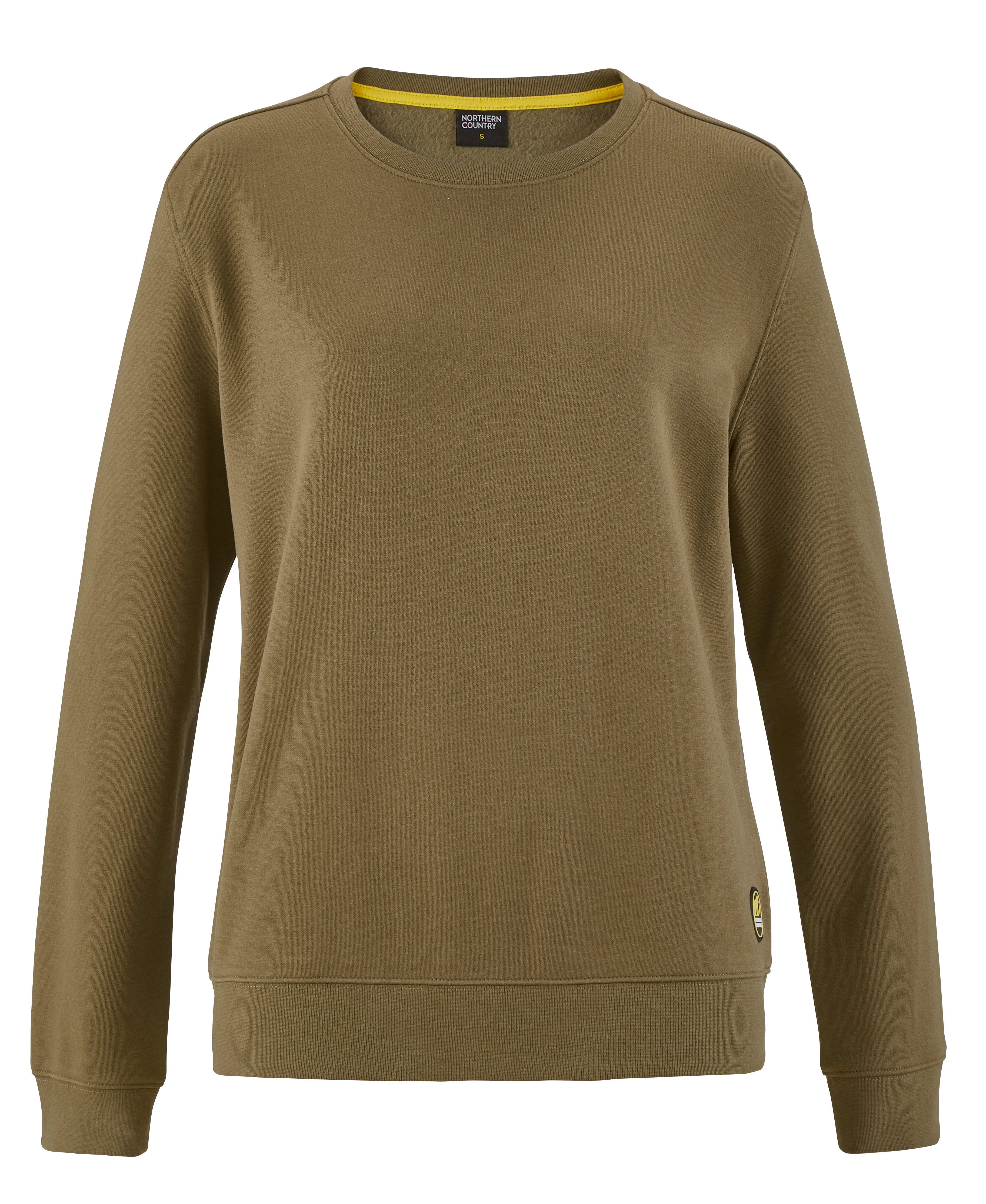 Northern Country Sweatshirt für Damen sich trägt leicht soften locker aus Olive Baumwollmix, Dusty und