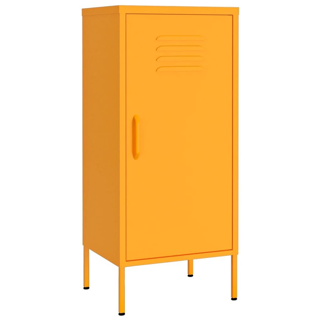 Aktenschrank Lagerschrank Senfgelb 42,5x35x101,5 cm Stahl