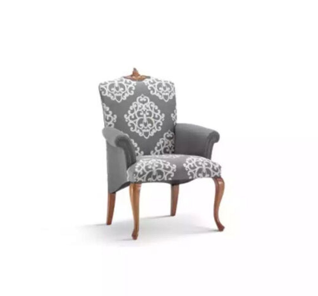 Sessel Made Sessel Sessel), Elegantes Design Wohnzimmer Sitzer JVmoebel Möbel Klassisch in (1-St., Italy 1 Grau