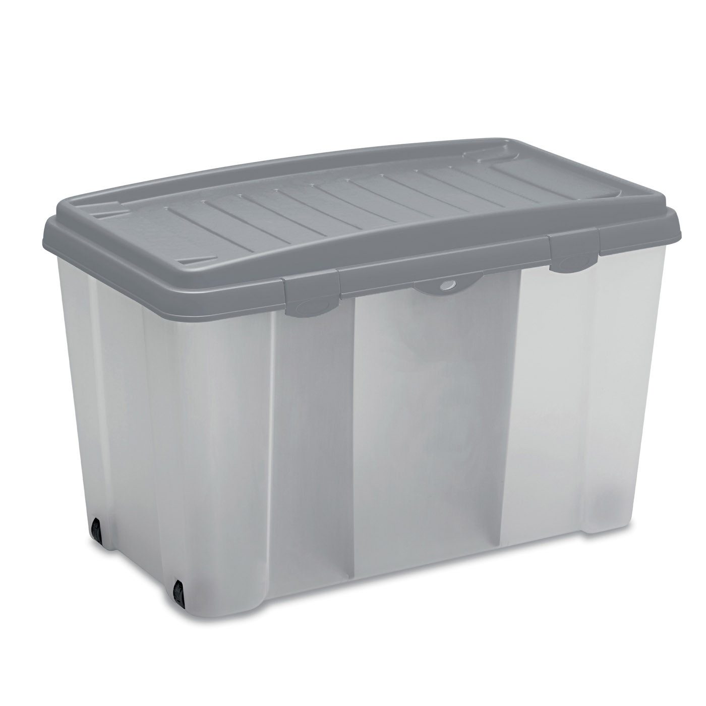 Casaria Aufbewahrungsbox, 120L Deckel Rollen Kunststoff BPA frei XXL Rollbox Kunststoffbox