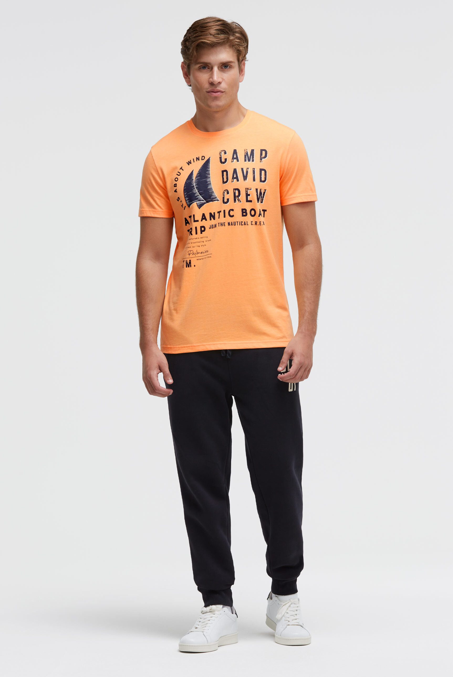 CAMP DAVID Rundhalsshirt aus Baumwolle