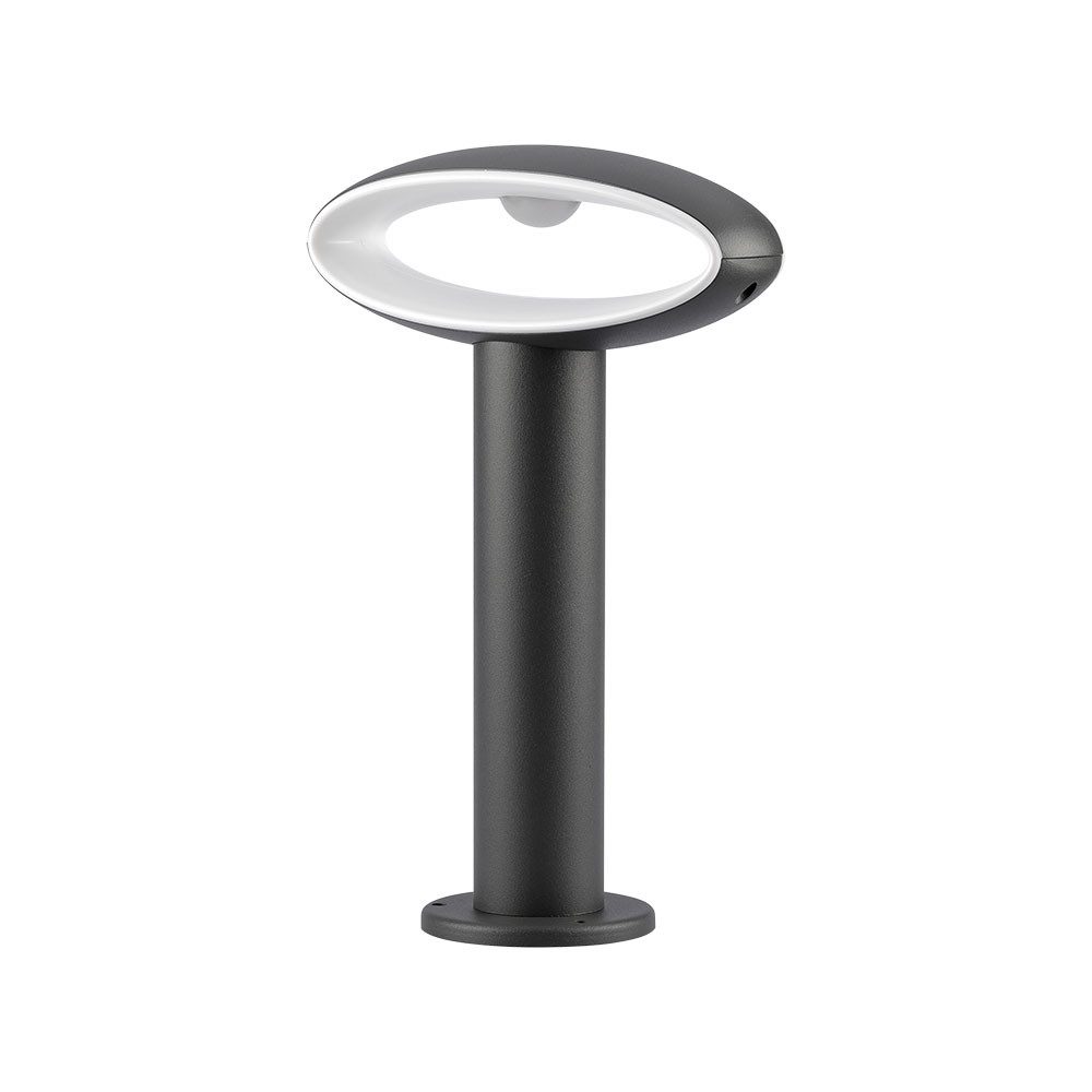 V-TAC Außen-Stehlampe, LED-Leuchtmittel fest verbaut, Neutralweiß, Stehleuchte LED Außenbereich Wegelampe Aluminium dunkelgrau IP54 H30cm