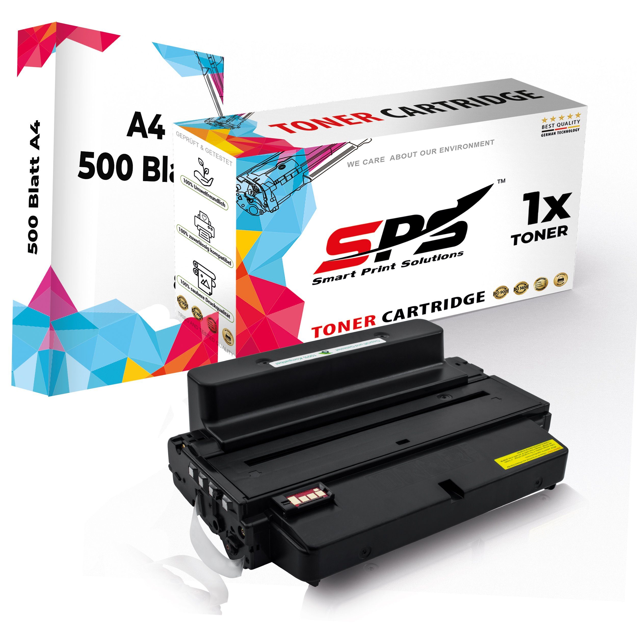 205L A4 SCX-4833 Schwarz Samsung 1x Pack Toner) Papier, für (1er MLT-D205L, + Kompatibel Tonerkartusche SPS