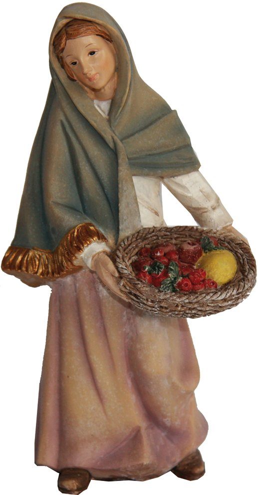 FADEDA Krippenfigur FADEDA Magd mit Obstkorb, Höhe in cm: 14 (1 St)
